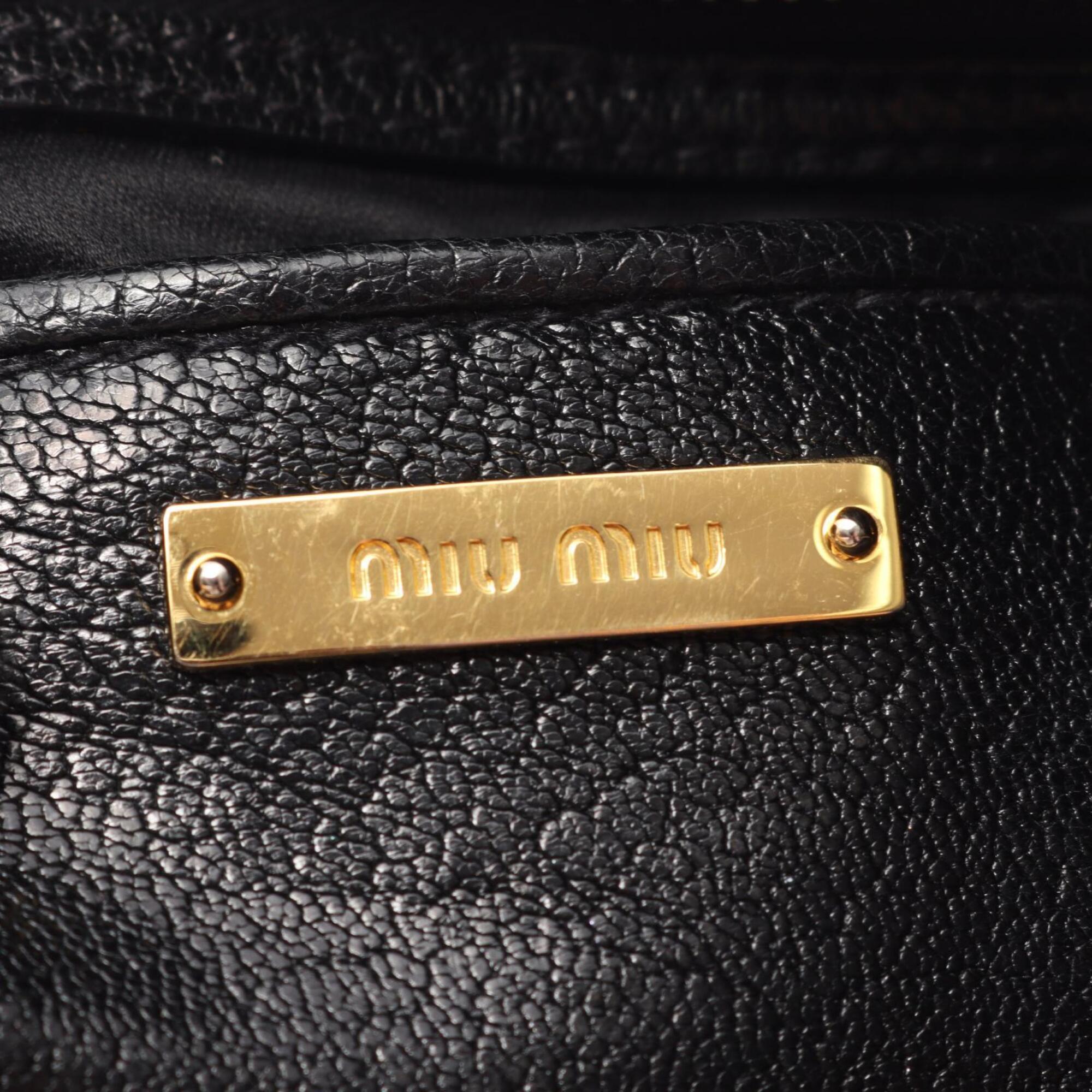 Miu Miu Black Leather Handbag (Pre-Owned)