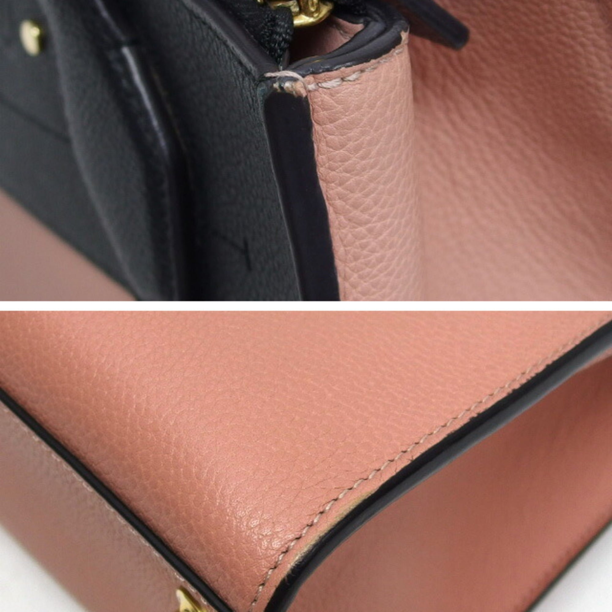 Louis Vuitton Magnolia Noir Leather Handbag Shoulder Bag (Pre-Owned)