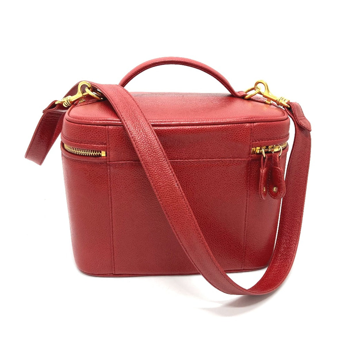 Chanel Red Leather Shoulder Bag (Pre-Owned)