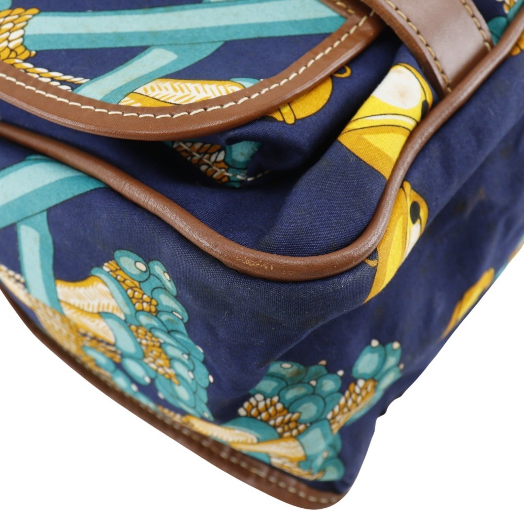 Loewe Navy Canvas Shoulder Bag (Pre-Owned)