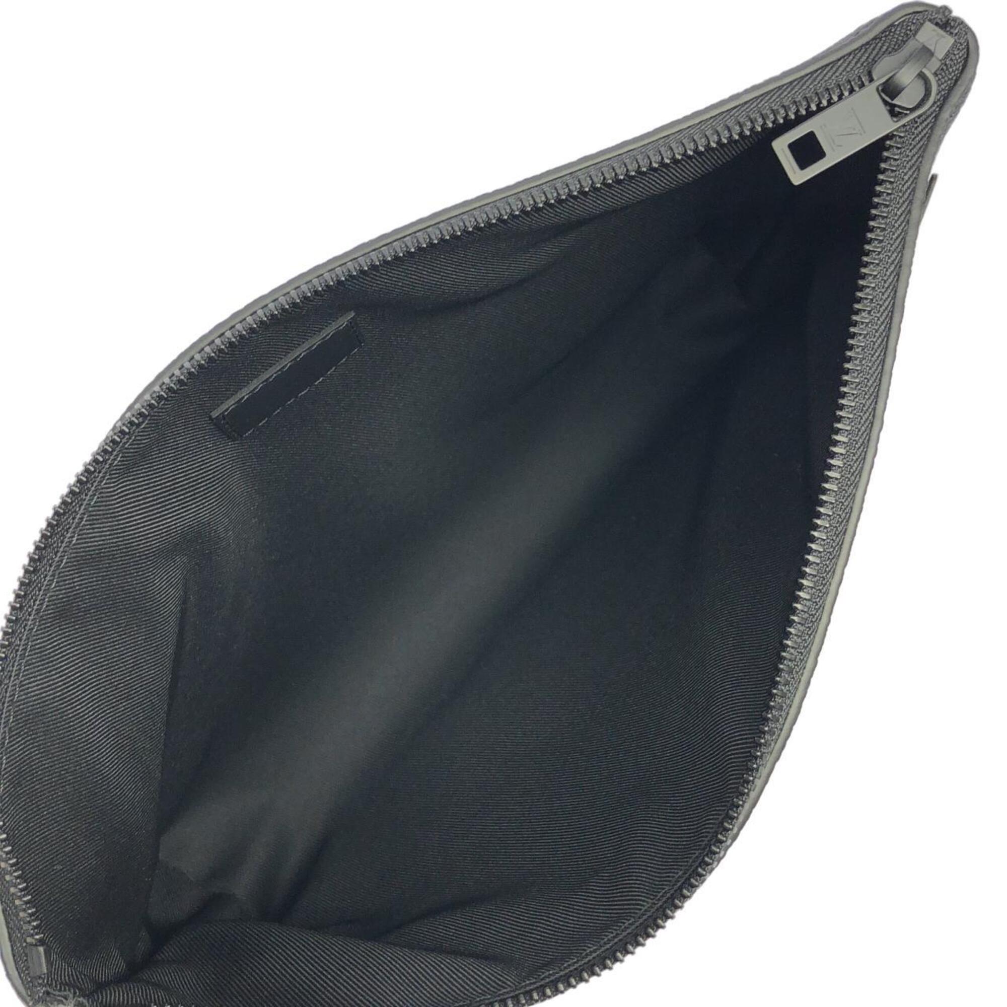 Louis Vuitton Black Leather Pouch (Pre-Owned)