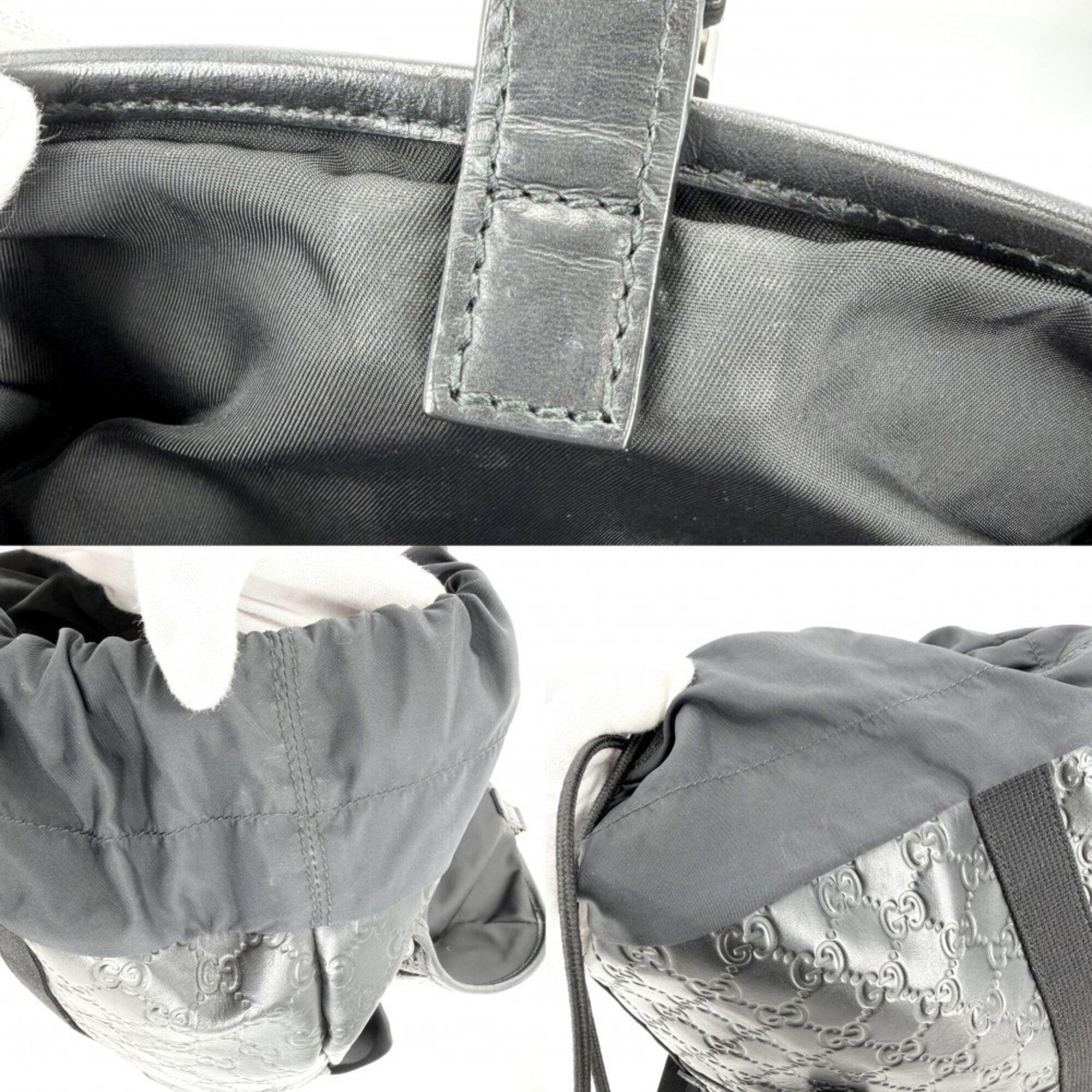 Gucci Black Leather Backpack (Pre-Owned)