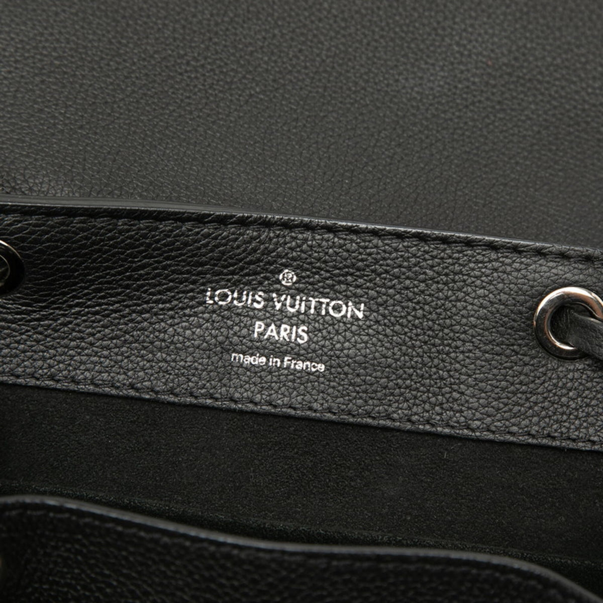 Louis Vuitton Black Noir Leather Backpack (Pre-Owned)