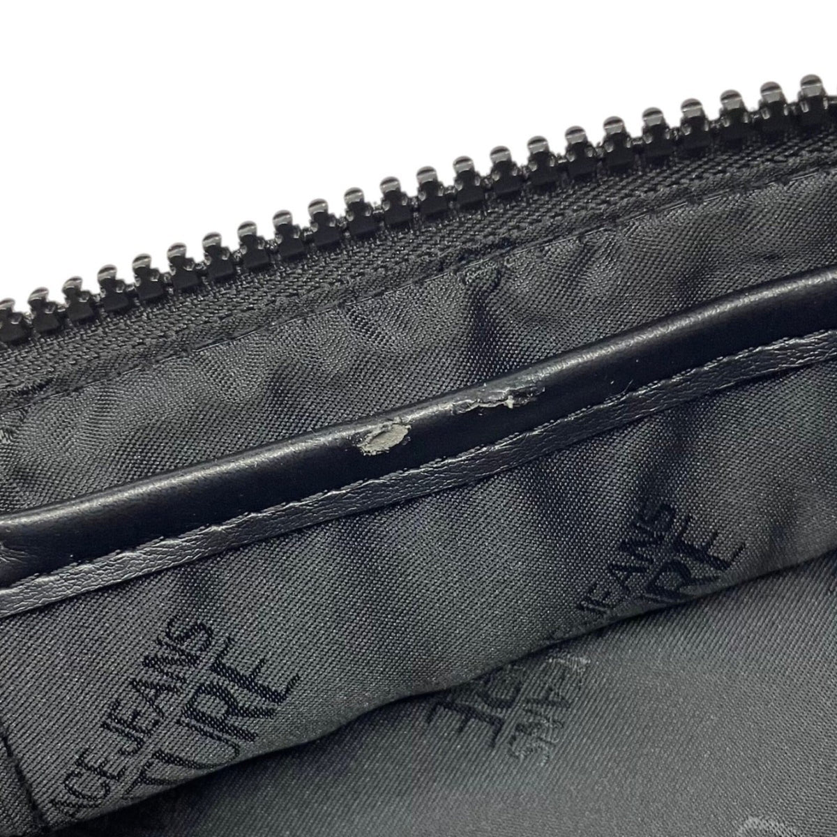 Versace Black Yellow Nylon Fanny Pack Sling Bag (Pre-Owned)