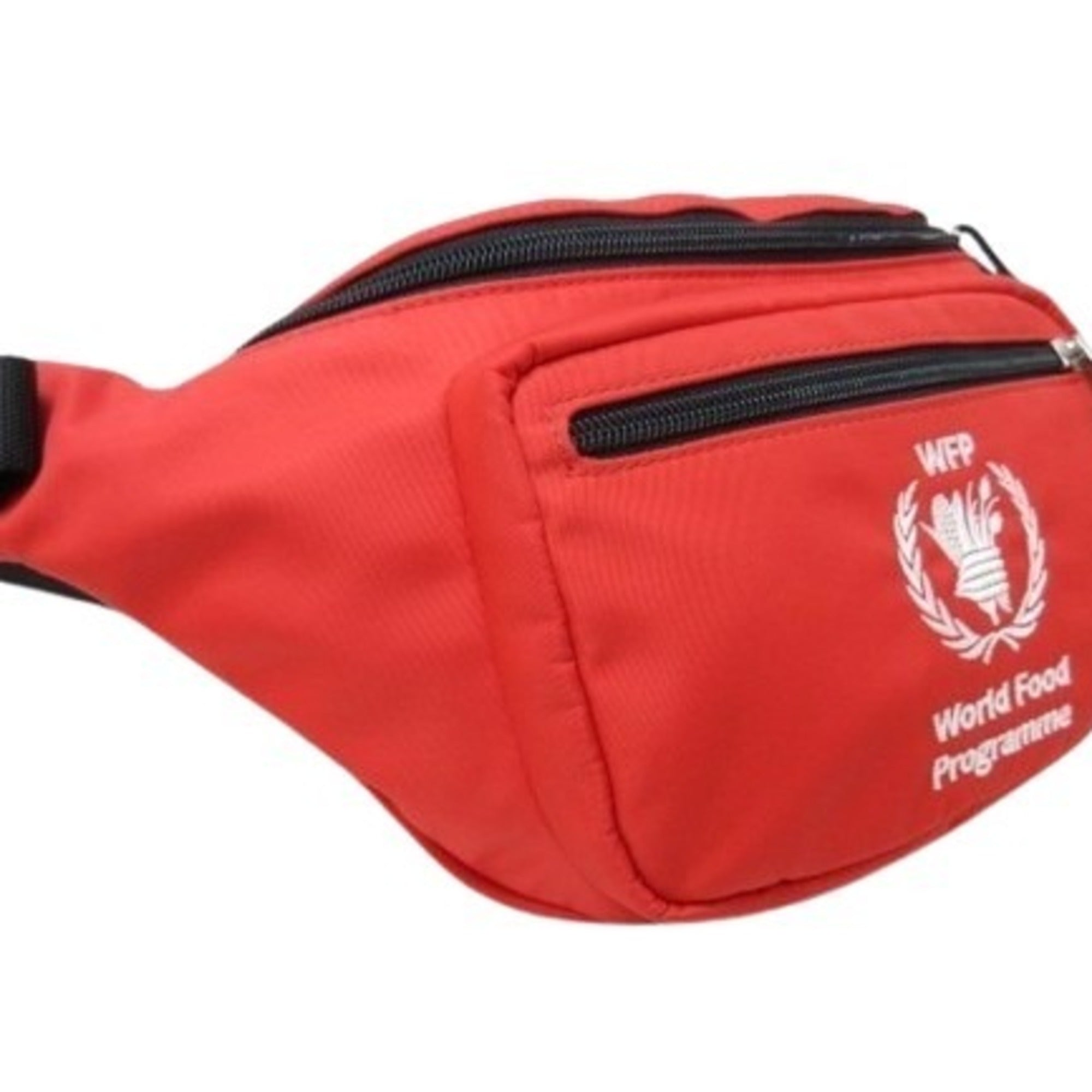 Balenciaga Black Red Color Nylon Fanny Pack Sling Bag (Pre-Owned)