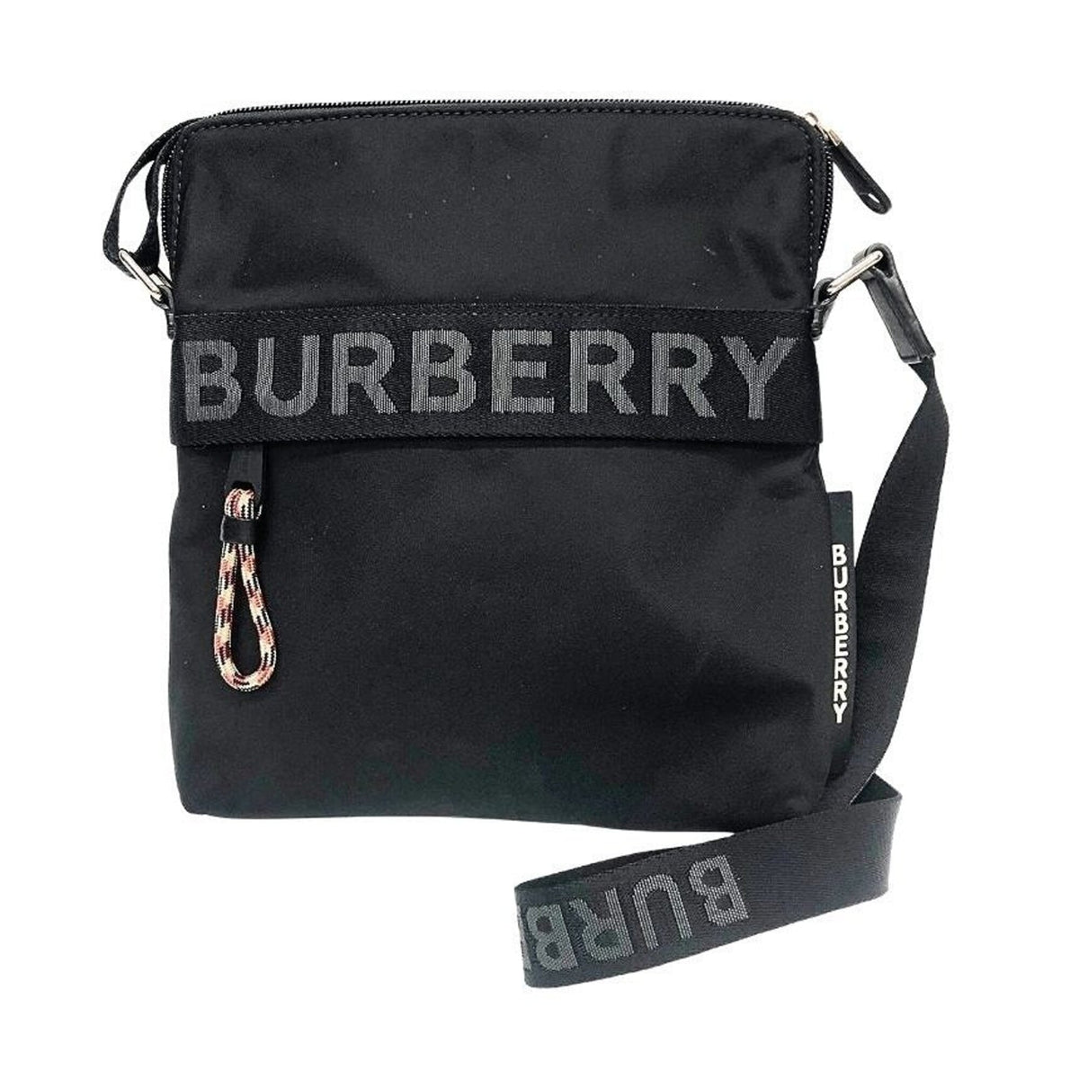 Burberry Black Nylon Crossbody Bag Shoulder Bag (Pre-Owned)