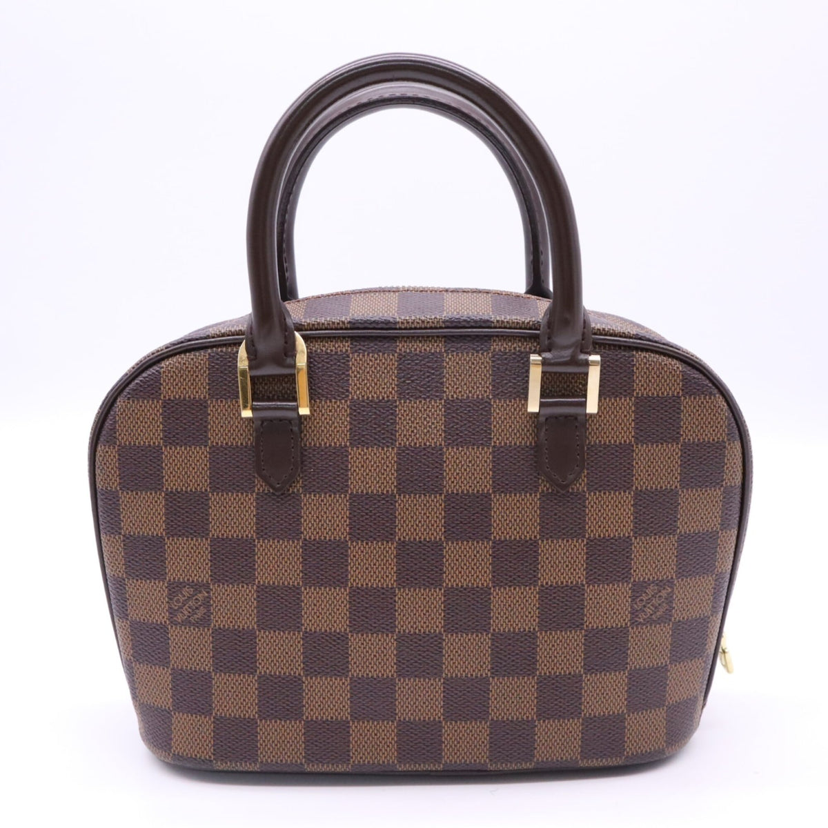 Louis Vuitton Beige Brown Coated Canvas Leather Handbag (Pre-Owned)