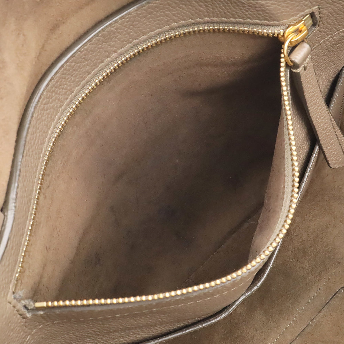 Celine Grayish Leather Shoulder Bag Tote Bag (Pre-Owned)