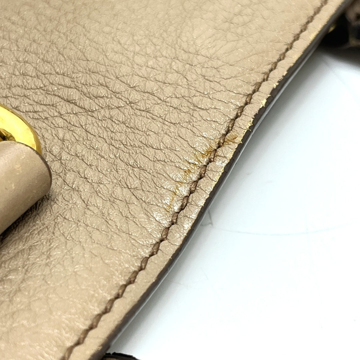 Prada Beige Nylon Leather Handbag Tote Bag (Pre-Owned)