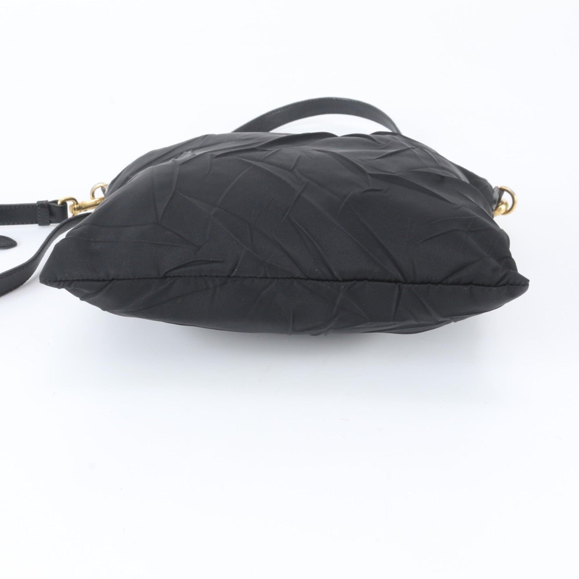 Prada Black Nylon Leather Shoulder Bag (Pre-Owned)