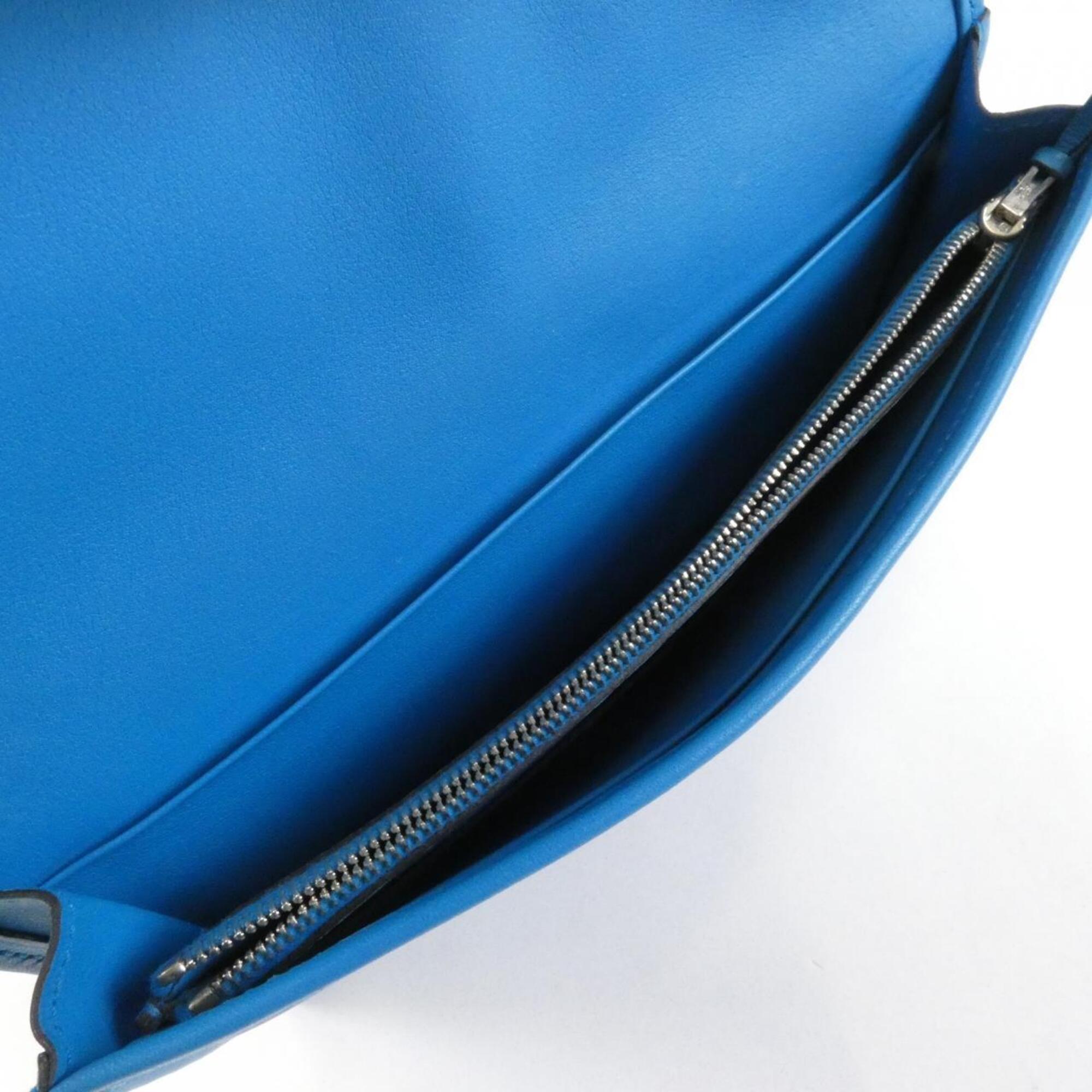 Hermes Blue Swift Leather Long Wallet (Bi-Fold) (Pre-Owned)