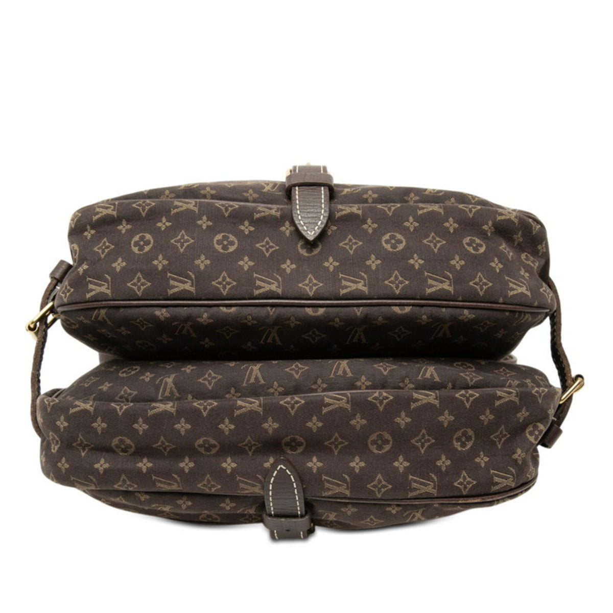 Louis Vuitton Dark Brown Canvas Leather Shoulder Bag (Pre-Owned)
