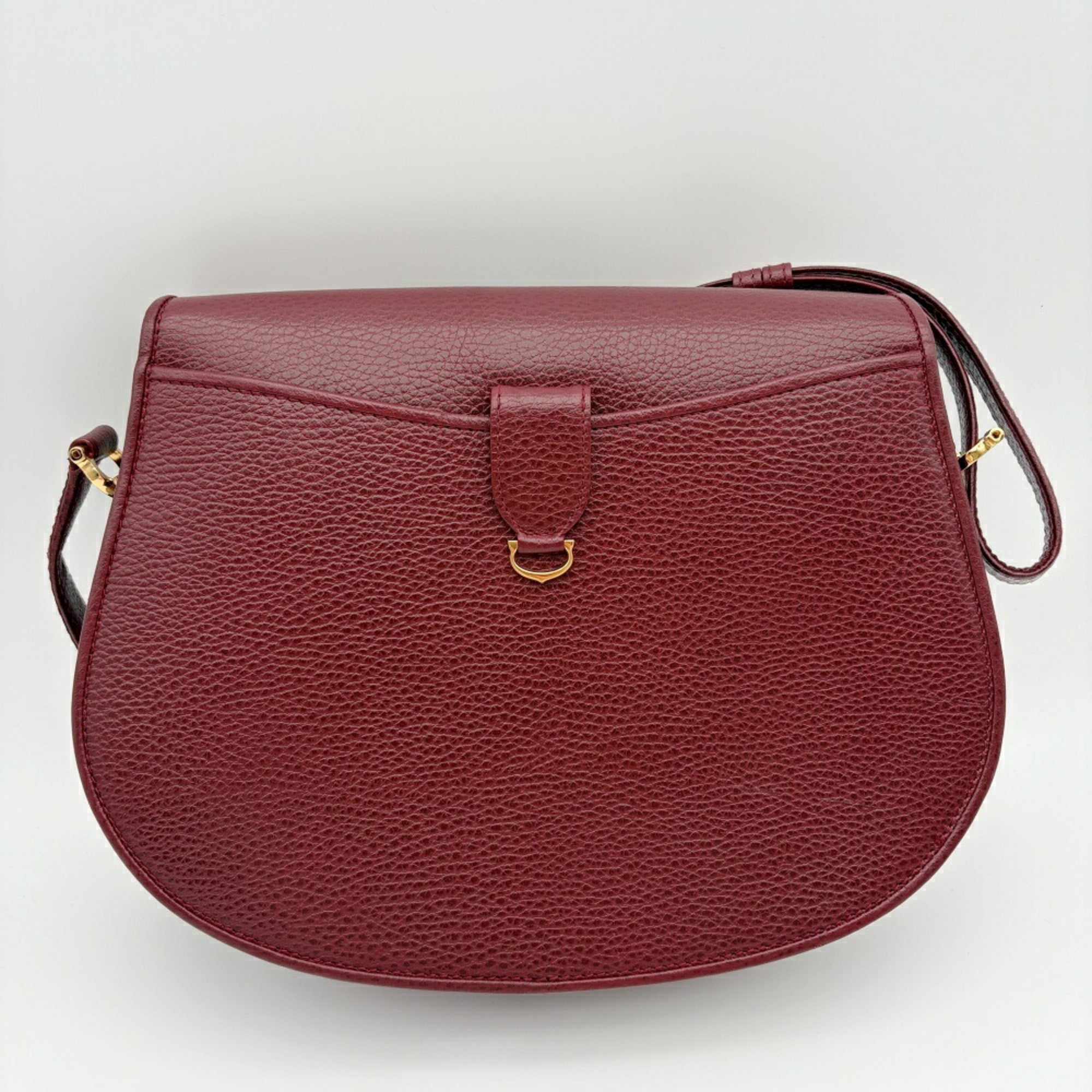 Cartier Bordeaux Leather Shoulder Bag (Pre-Owned)