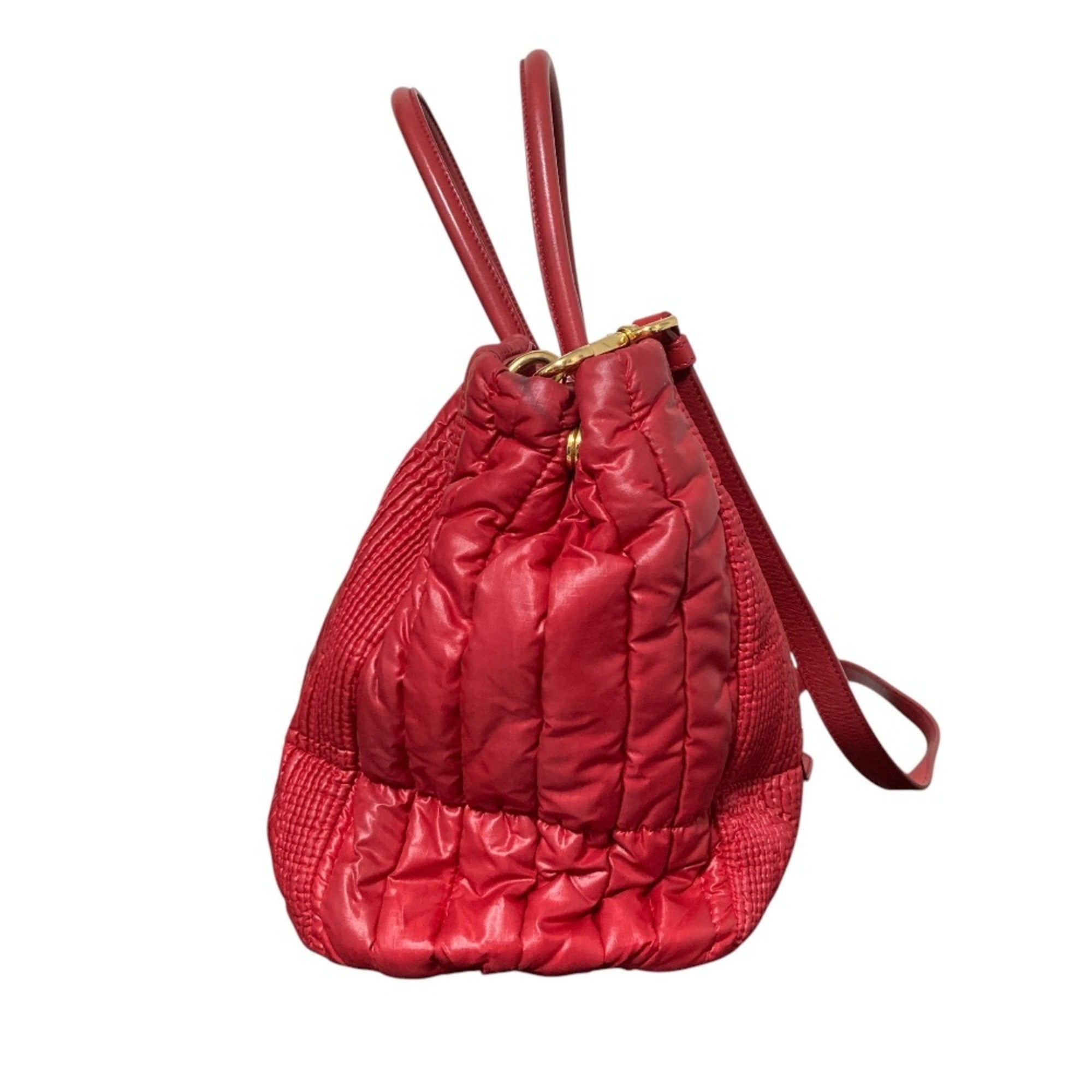 Prada Red Color Handbag Shoulder Bag (Pre-Owned)