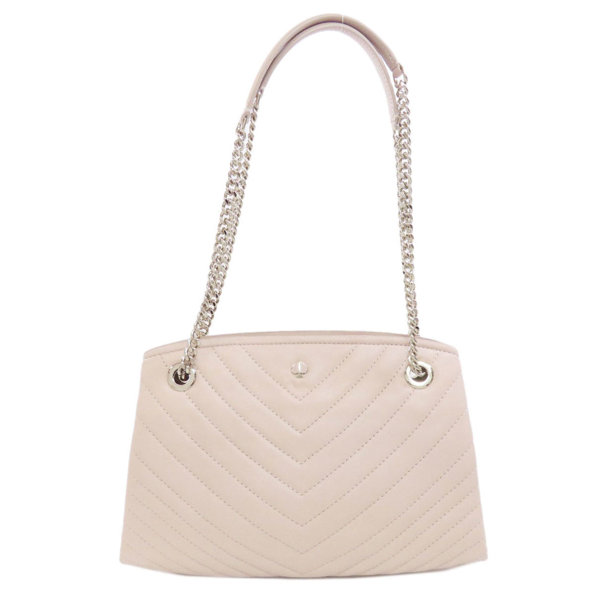 Kate Spade Beige Leather Shoulder Bag (Pre-Owned)