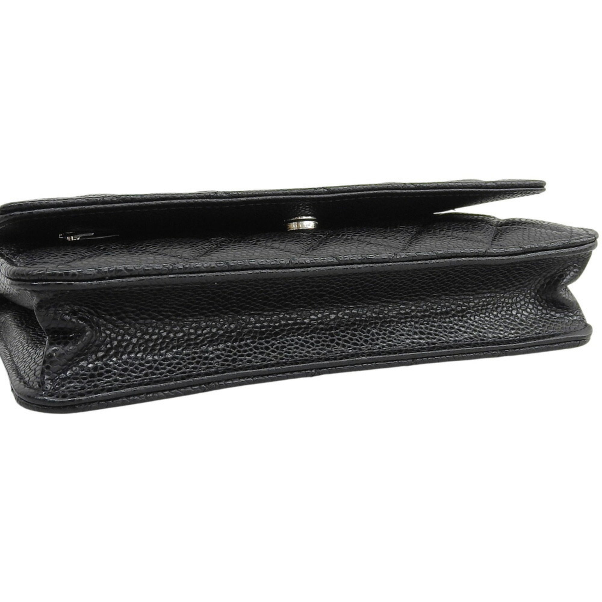 Chanel Black Grained Calfskin Shoulder Bag (Pre-Owned)