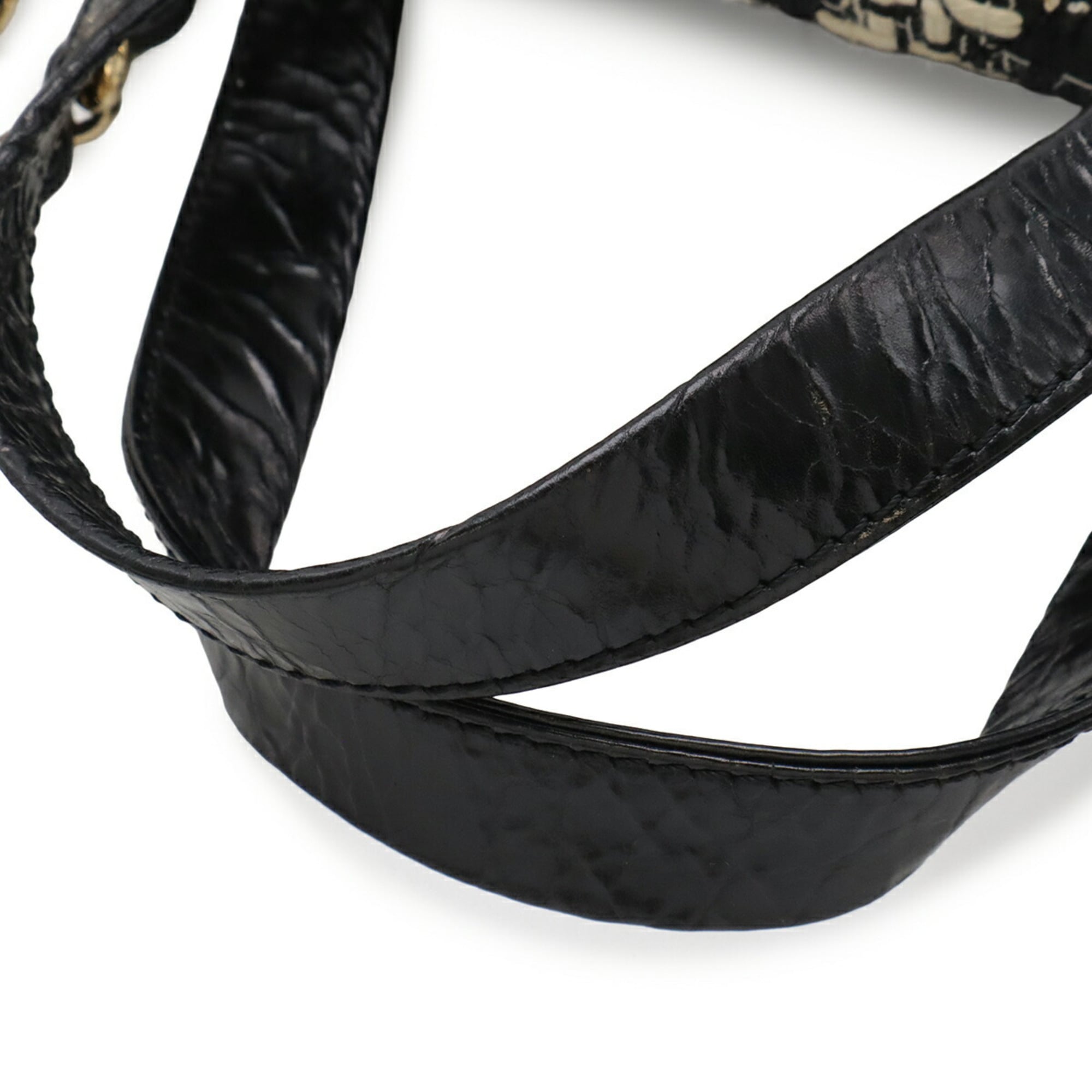 Chanel Black Ivory Leather Tweed Shoulder Bag Tote Bag (Pre-Owned)