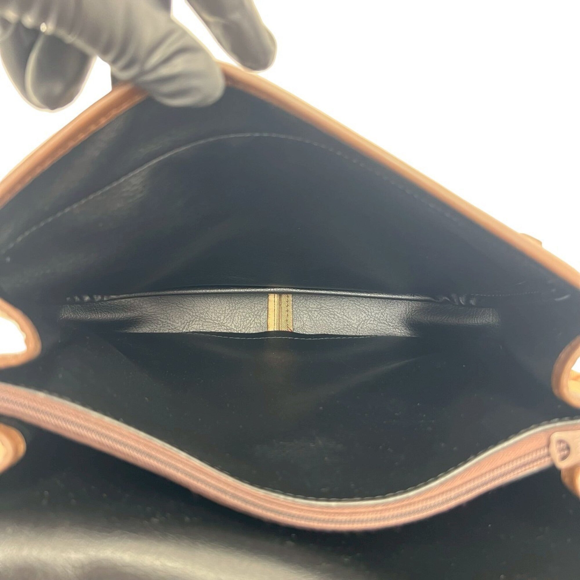 Burberry Beige Brown Canvas Leather Shoulder Bag (Pre-Owned)
