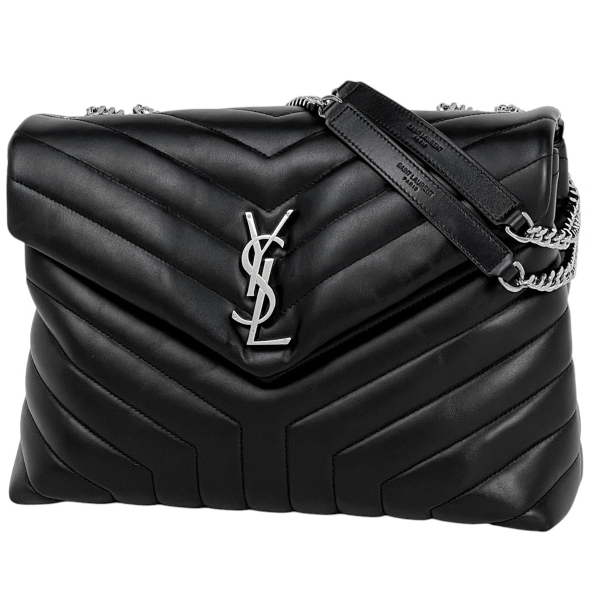 Saint Laurent Black Leather Shoulder Bag (Pre-Owned)