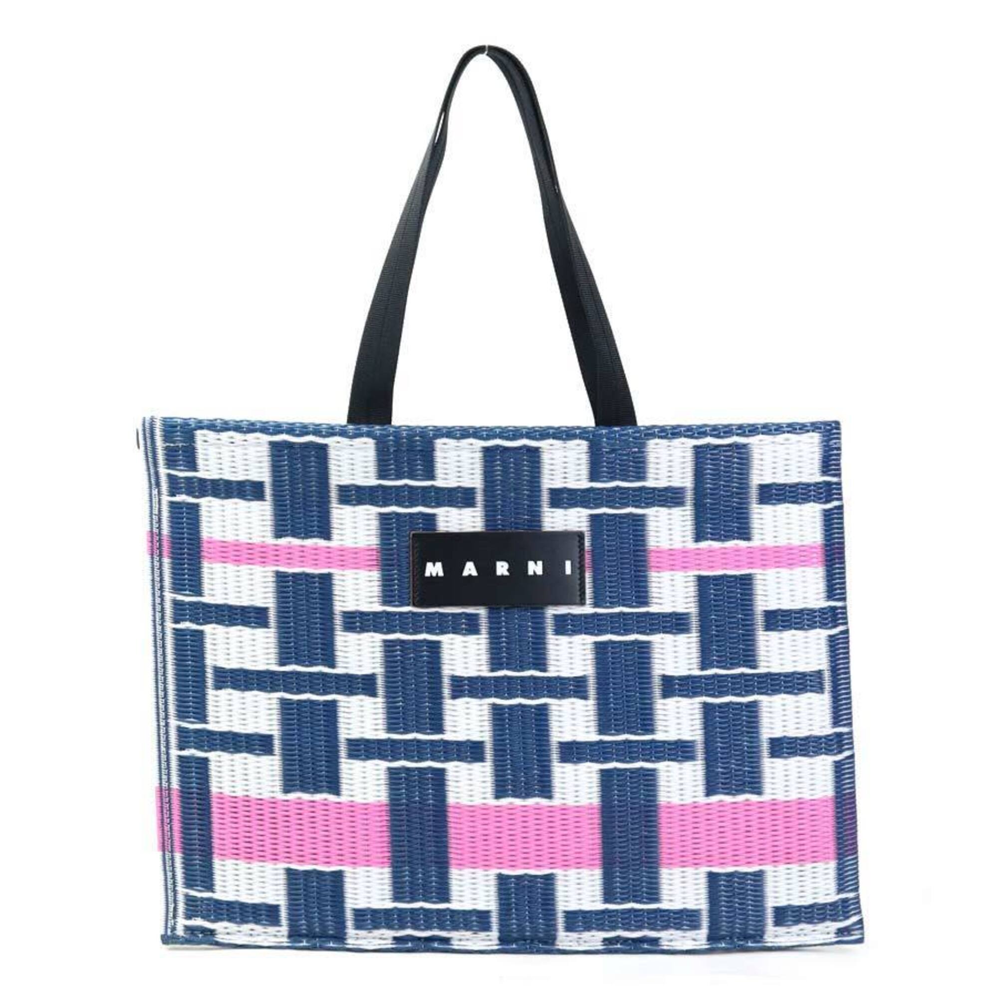 Marni Navy Pink White Pvc Handbag (Pre-Owned)