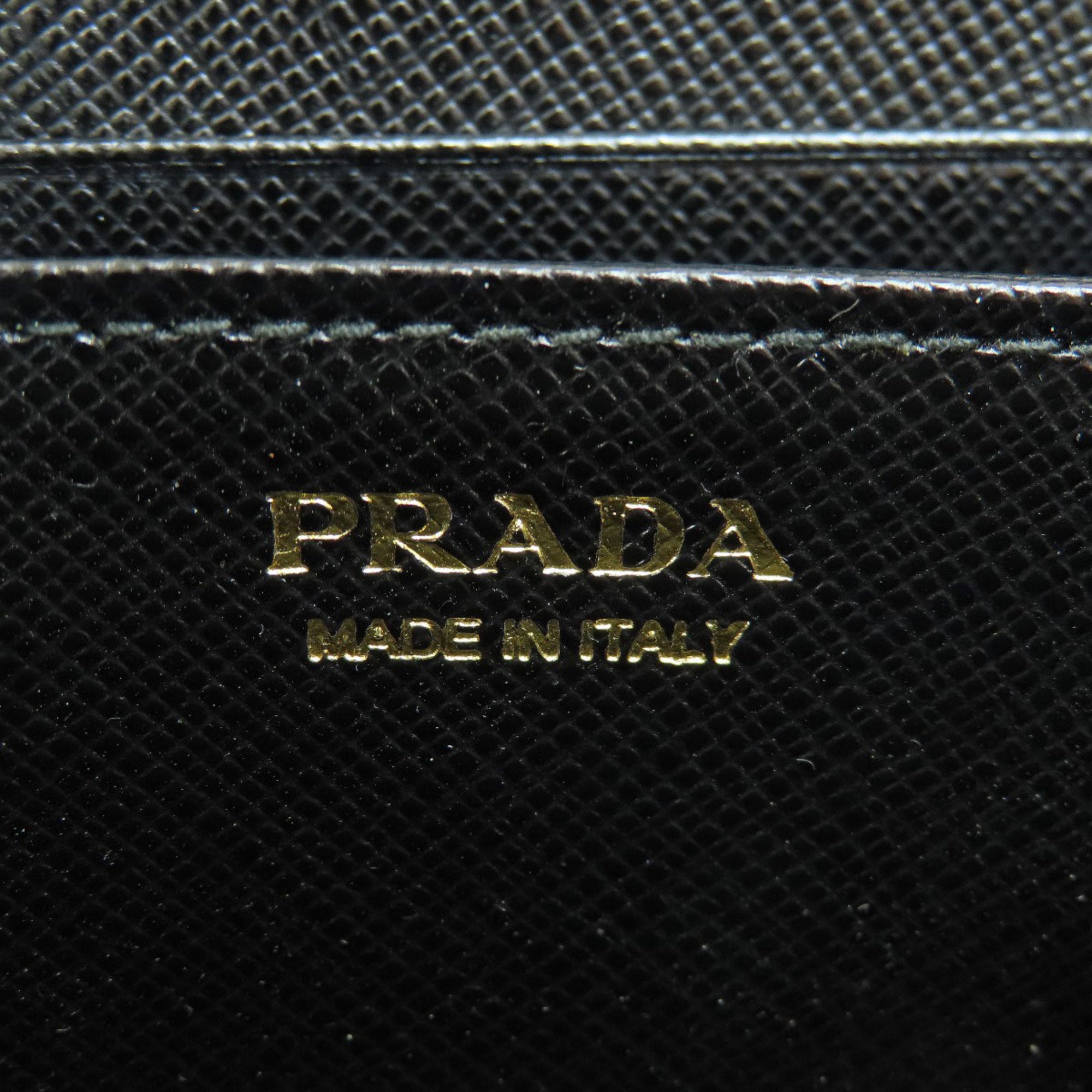 Prada Saffiano Black Leather Coin Purse/Coin Case (Pre-Owned)