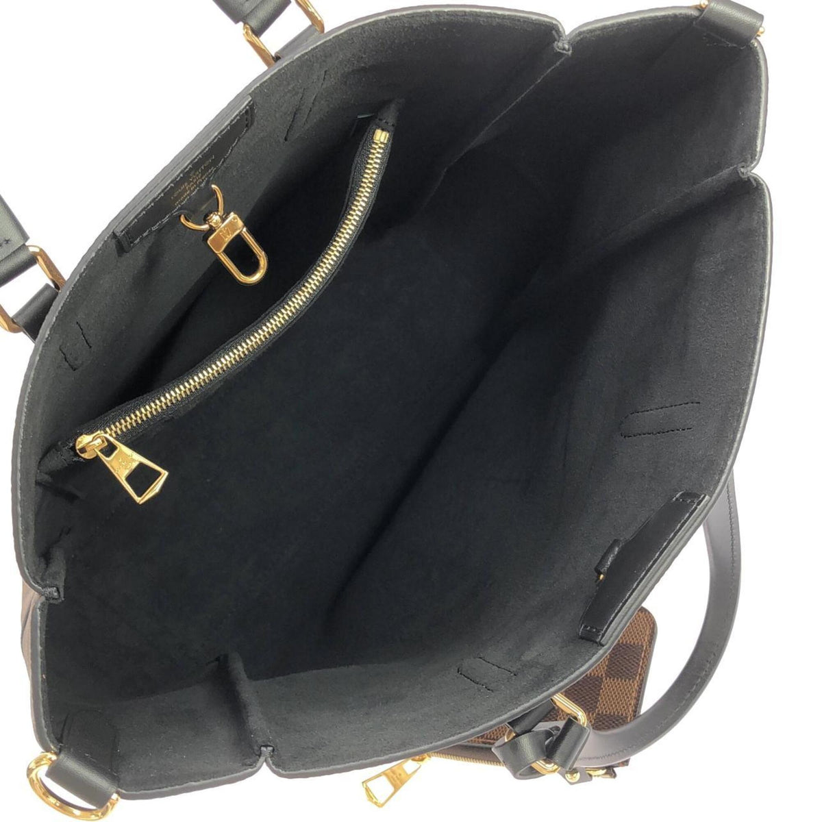 Louis Vuitton Ebene Coated Canvas Handbag Pouch (Pre-Owned)