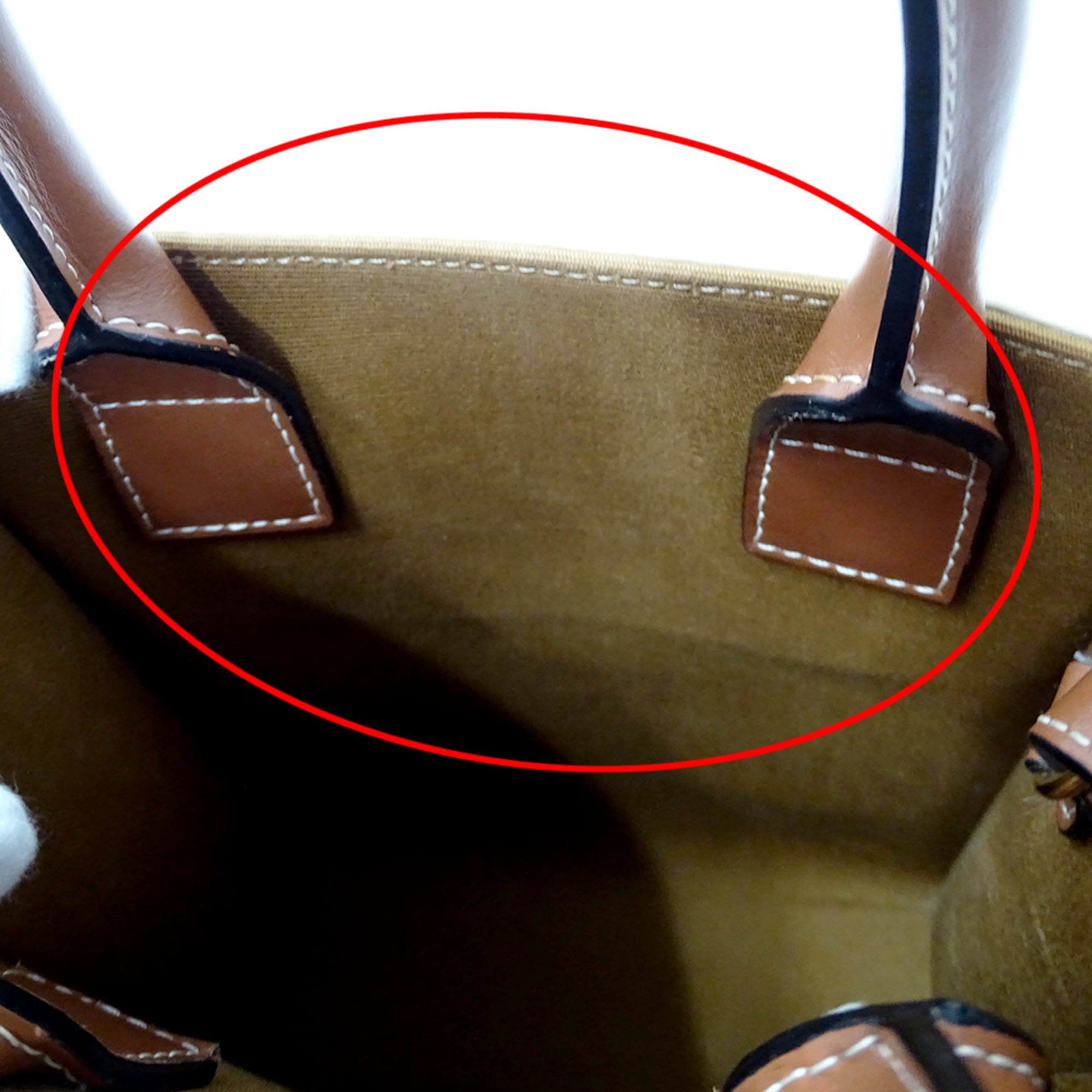 Celine Brown White Handbag Shoulder Bag (Pre-Owned)