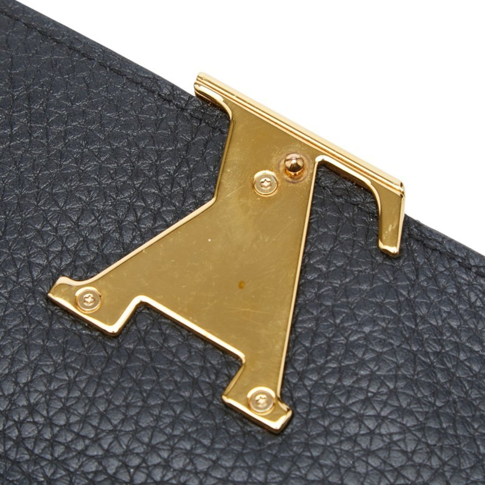 Louis Vuitton Black Leather Wallet (Bi-Fold) (Pre-Owned)