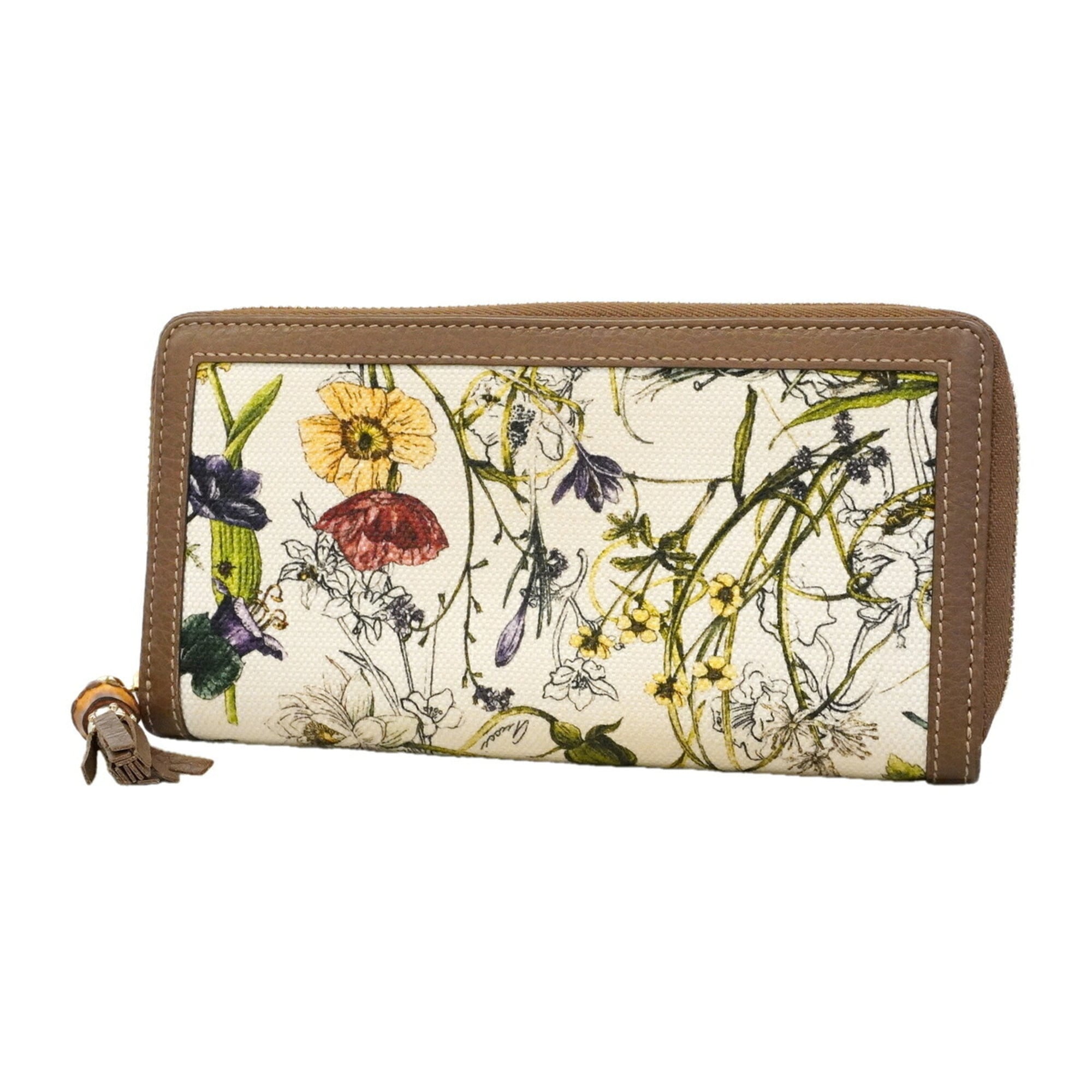 Gucci Brown Canvas Long Wallet (Bi-Fold) (Pre-Owned)