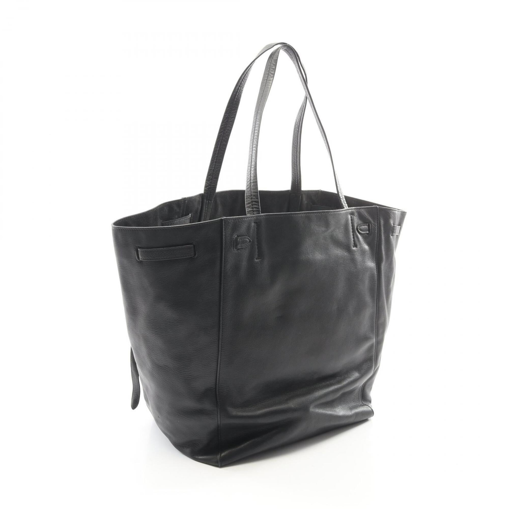 Celine Black Leather Handbag Tote Bag (Pre-Owned)