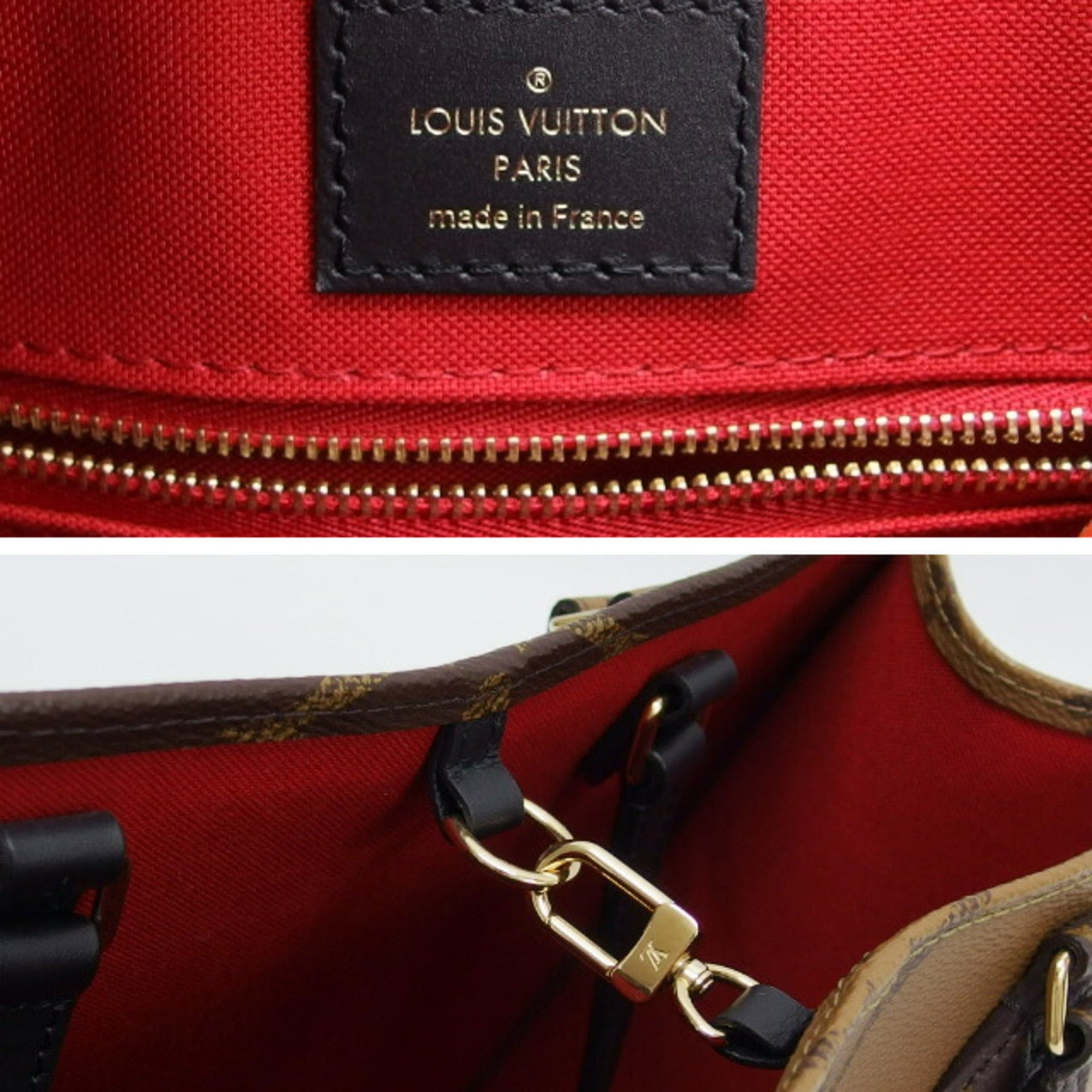 Louis Vuitton Brown Dark Brown Marron Monogram Reverse Canvas Shoulder Bag Tote Bag (Pre-Owned)