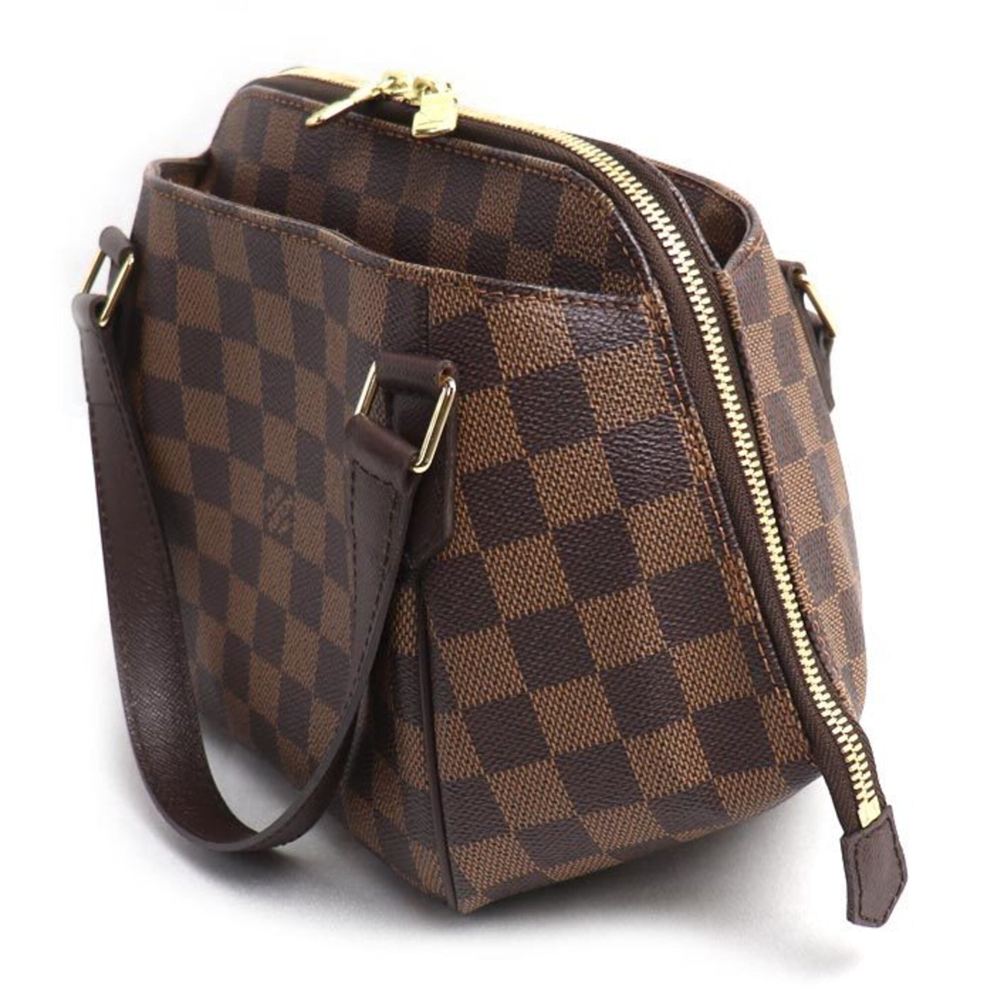 Louis Vuitton Gold Damier Canvas Handbag (Pre-Owned)