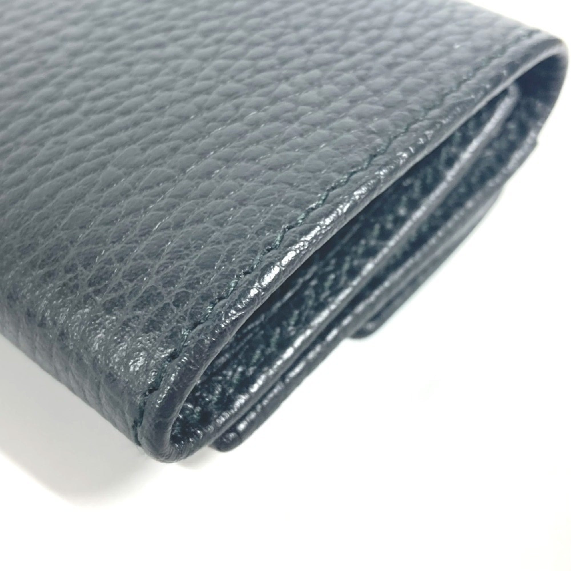 Gucci Gold Black Leather Wallet (Tri-Fold) (Pre-Owned)