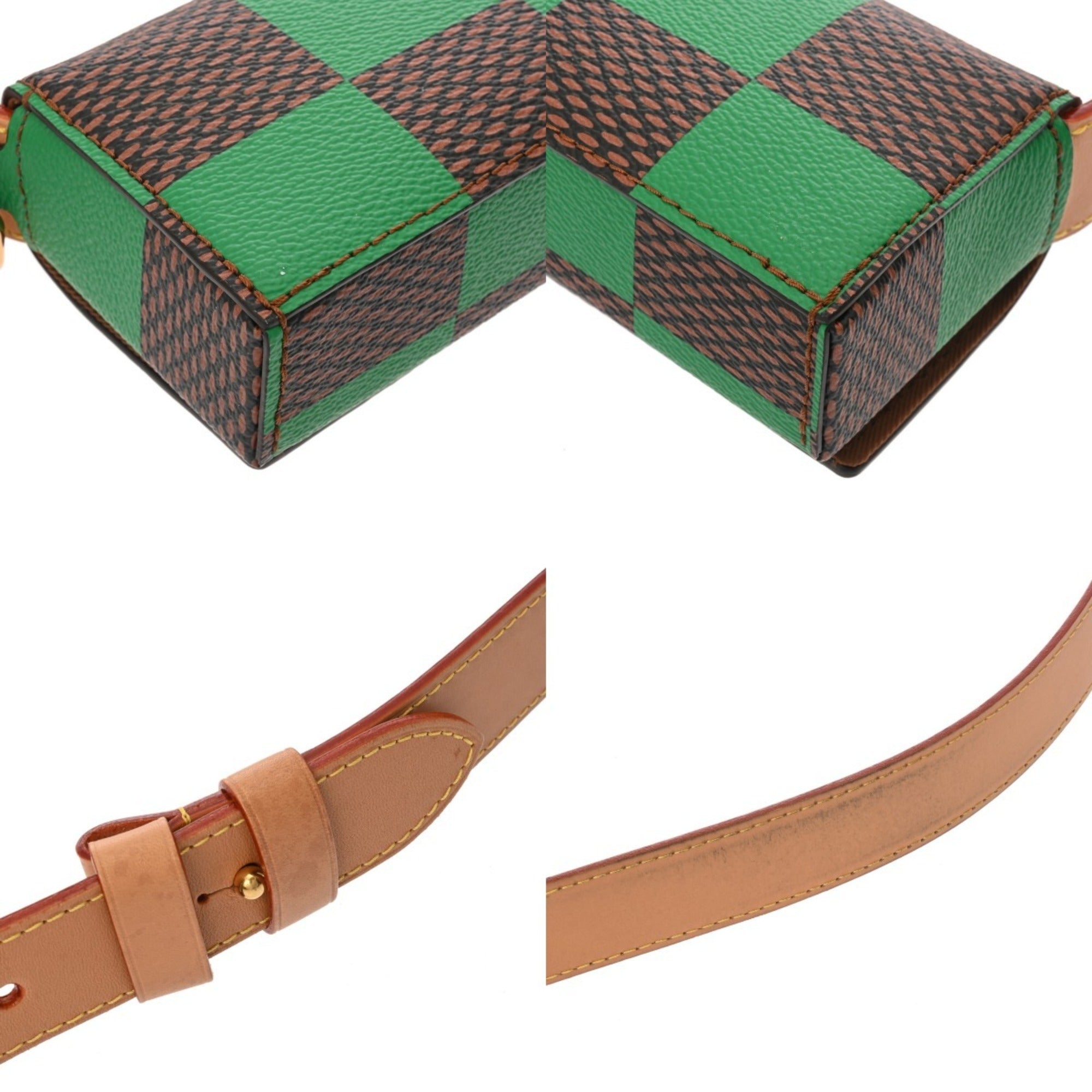 Louis Vuitton Brown Green Damier Canvas Shoulder Bag (Pre-Owned)