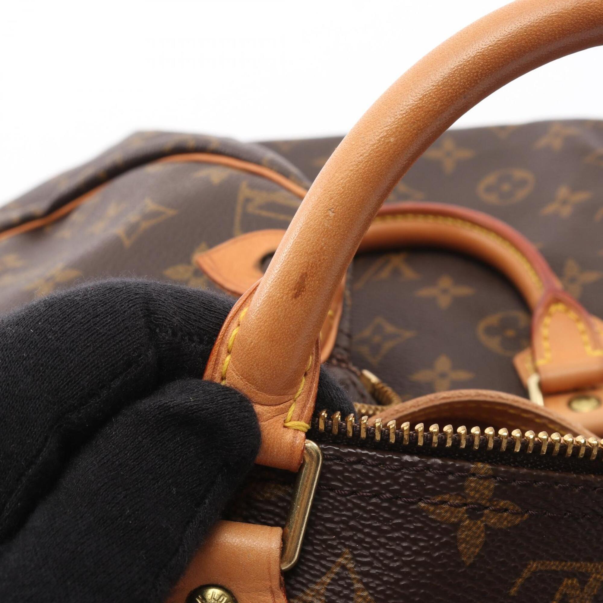 Louis Vuitton Brown Monogram Coated Canvas Leather Handbag (Pre-Owned)