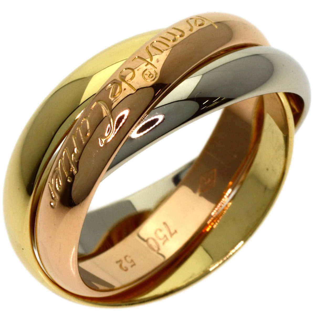 Cartier Trinity Yellow Gold (18K) Pink Gold (18K) White Gold (18K) Band Ring (Pre-Owned)