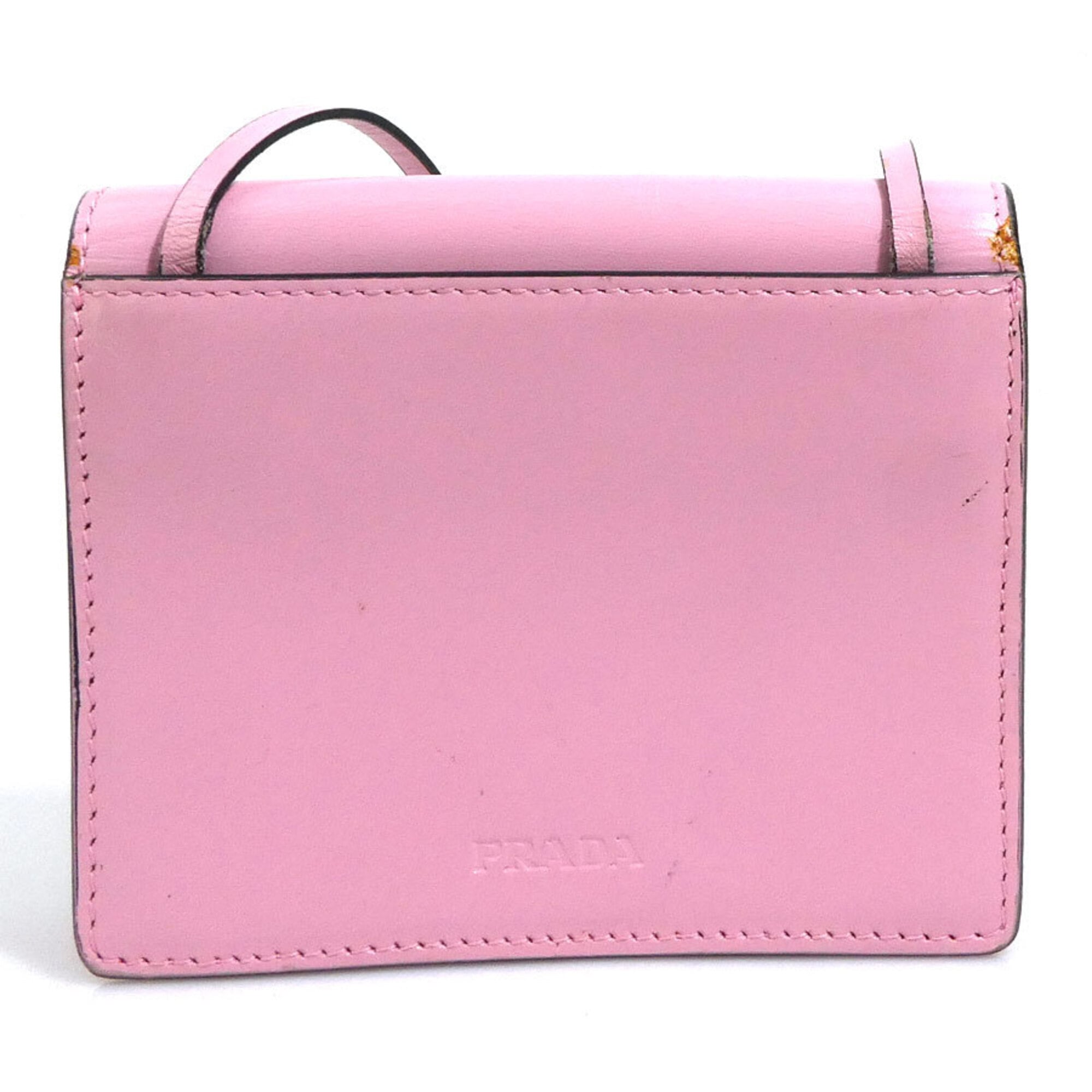 Prada Pink Leather Pochette (Pre-Owned)