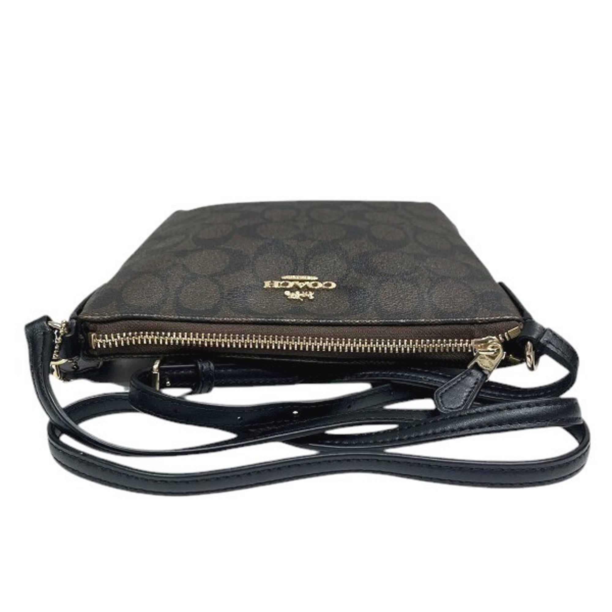Coach Signature Brown Pvc Shoulder Bag (Pre-Owned)