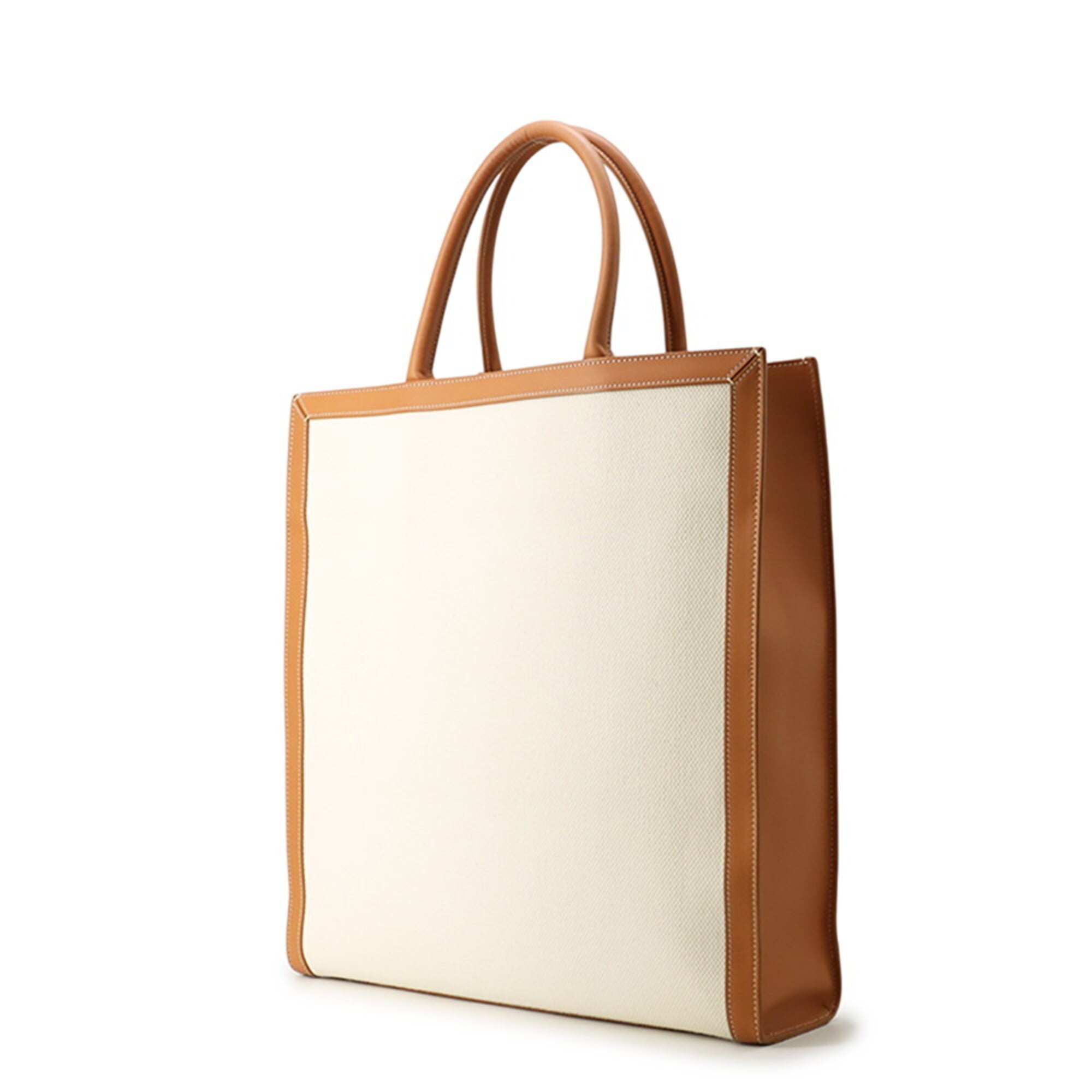 Celine Beige Camel Canvas Leather Tote Bag (Pre-Owned)