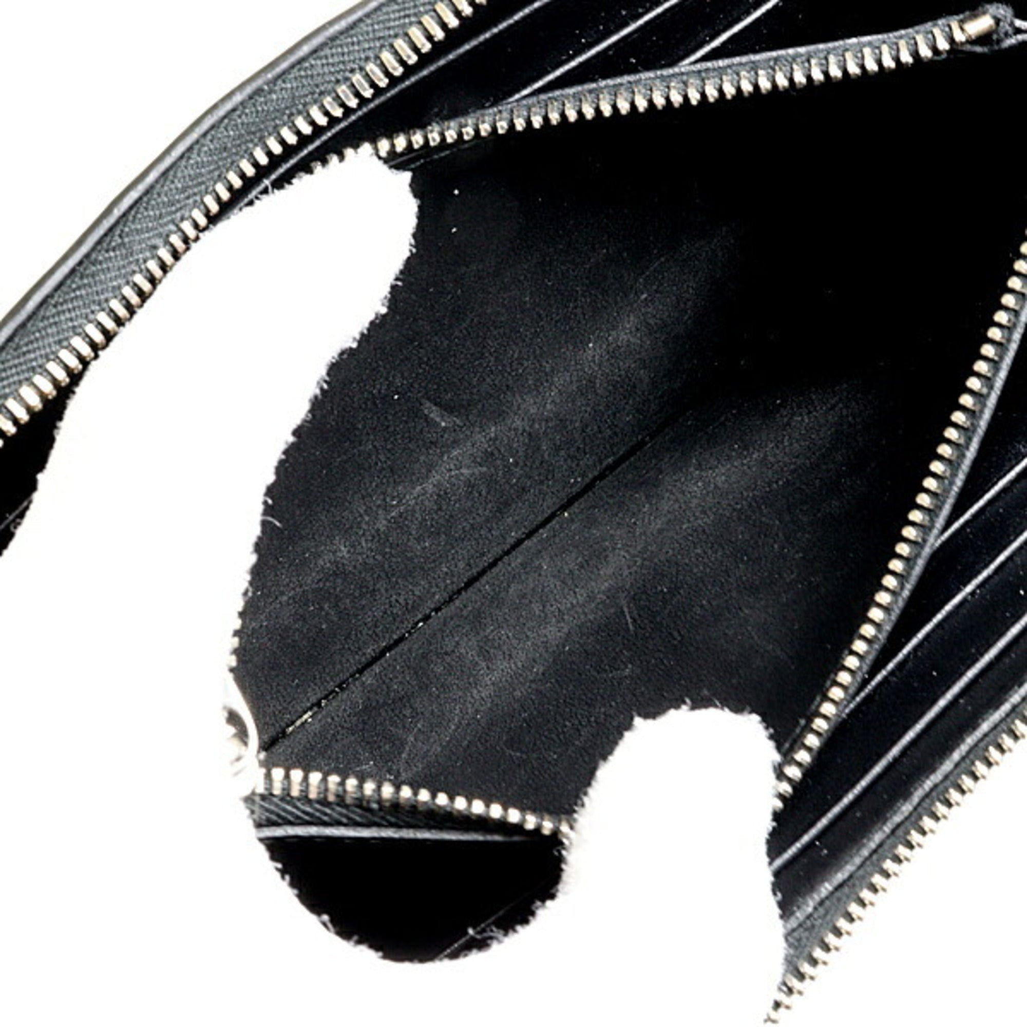 Bottega Veneta Black Leather Long Wallet (Bi-Fold) (Pre-Owned)