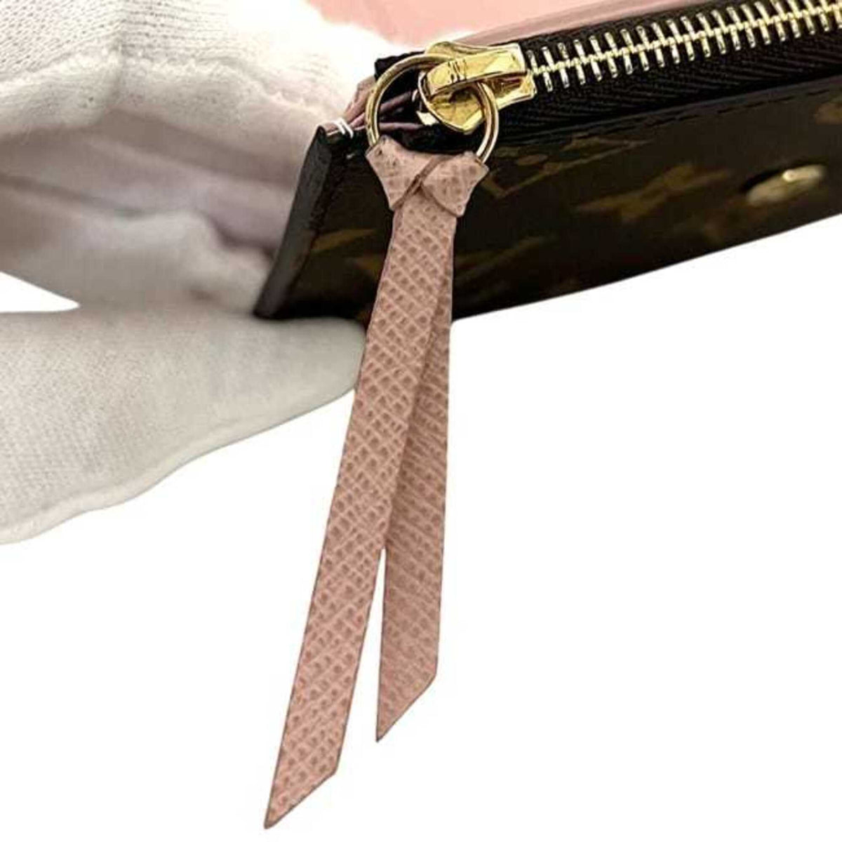 Louis Vuitton Brown Monogram Pink Rose Ballerine Monogram Wallet (Tri-Fold) (Pre-Owned)