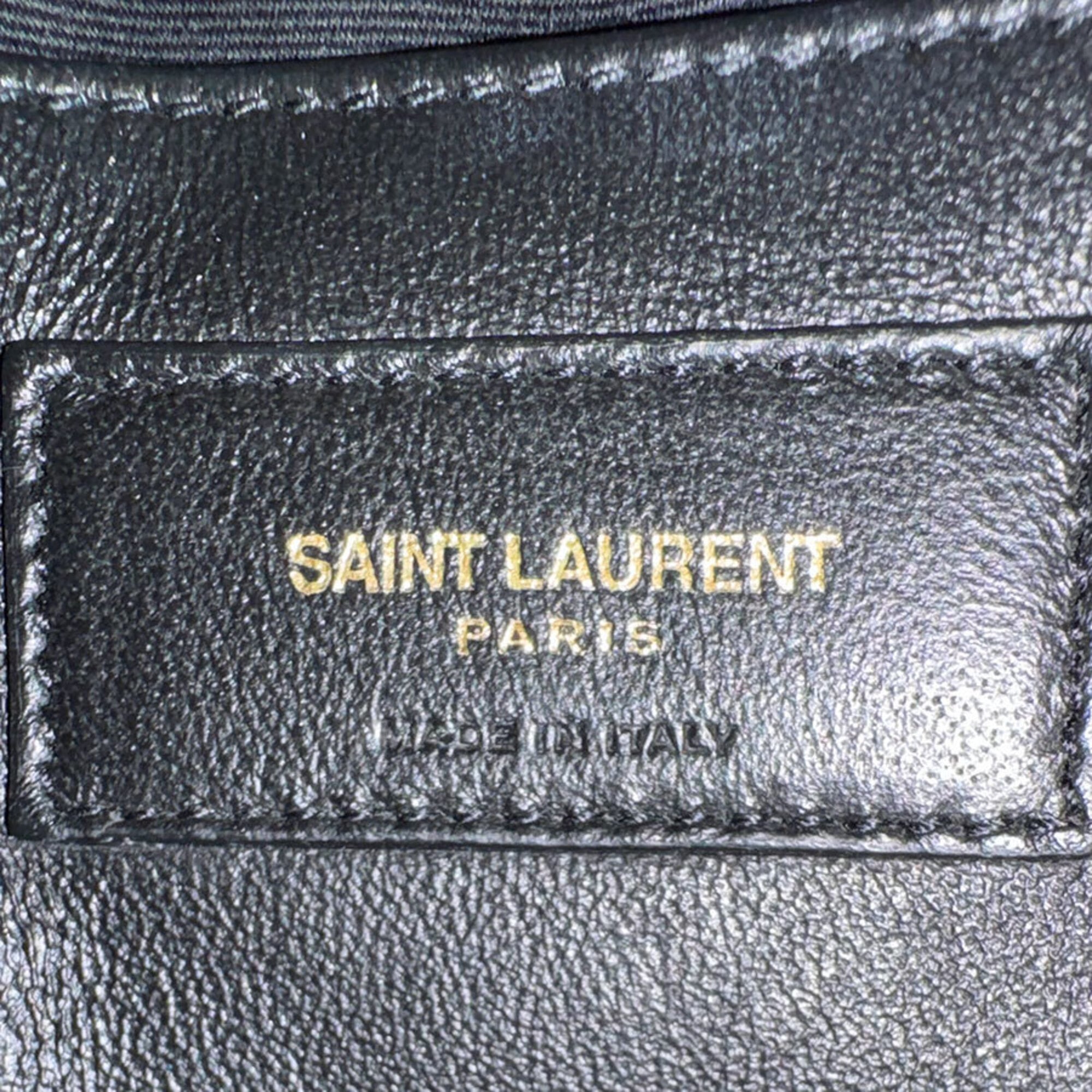 Saint Laurent Black Leather Handbag Shoulder Bag (Pre-Owned)
