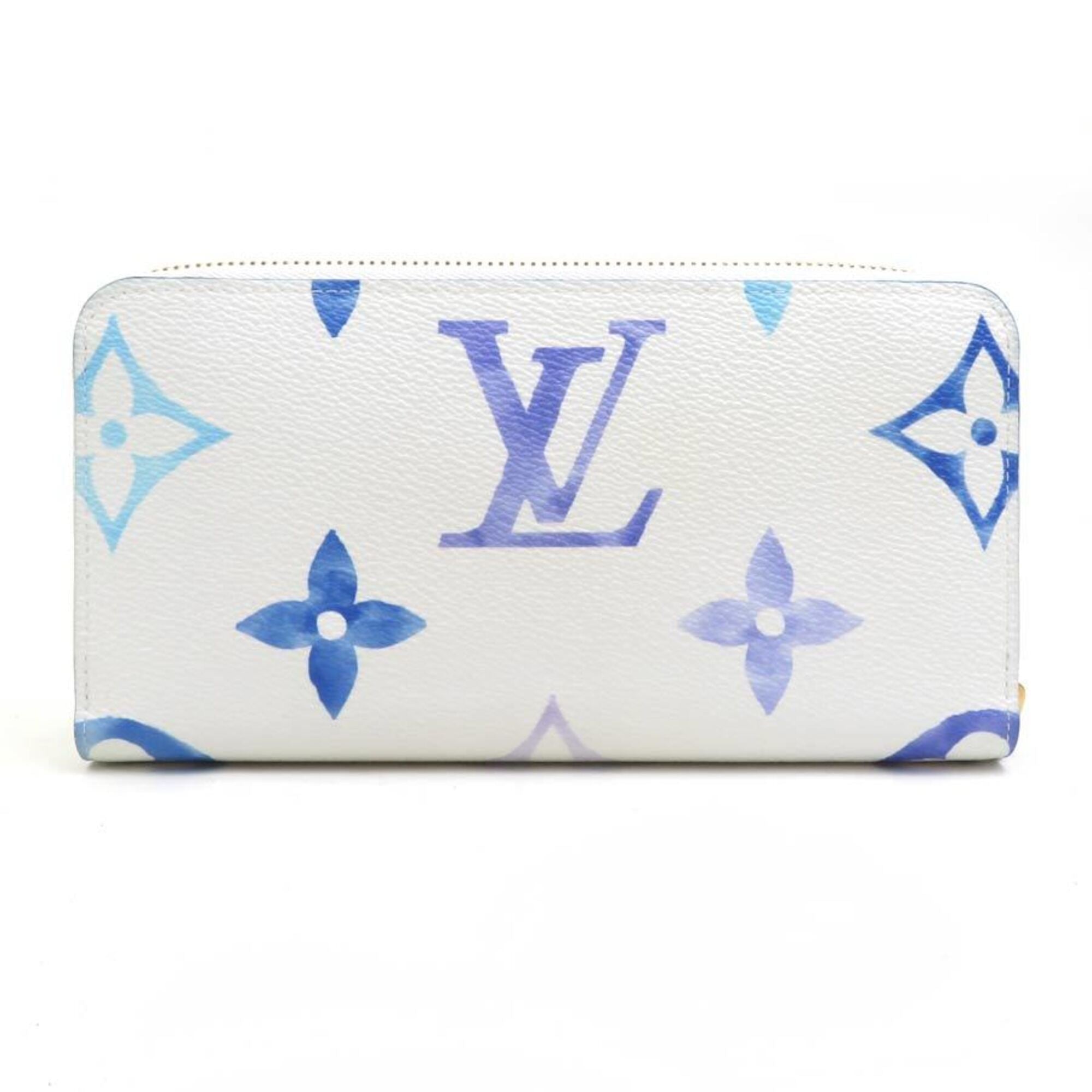 Louis Vuitton Blue White Long Wallet (Bi-Fold) (Pre-Owned)