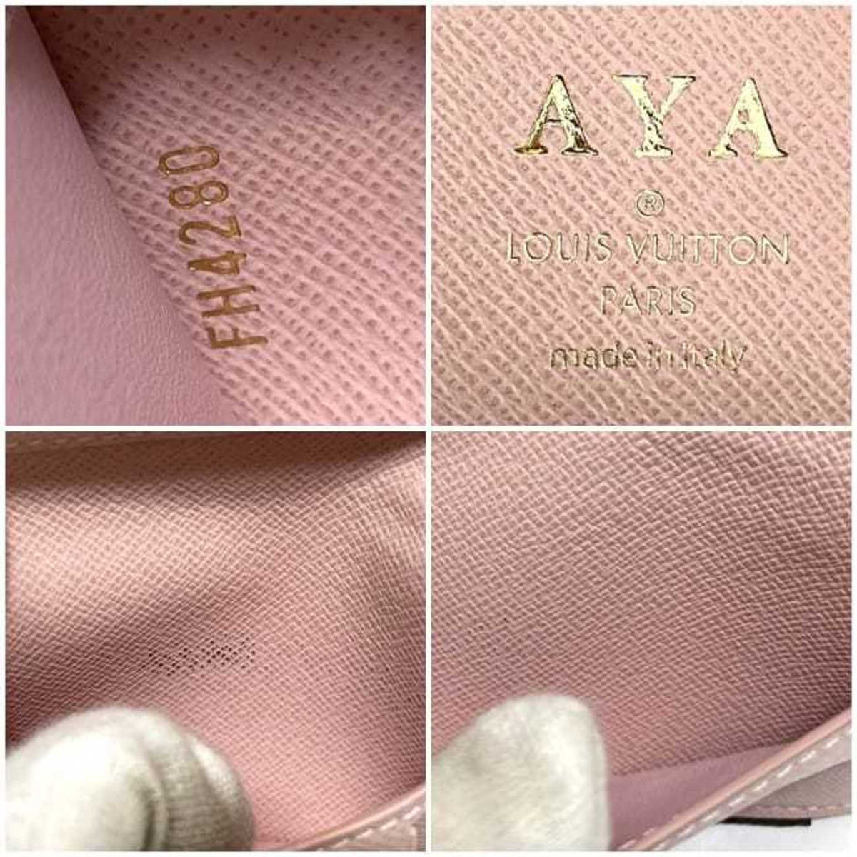Louis Vuitton Brown Monogram Pink Rose Ballerine Monogram Wallet (Tri-Fold) (Pre-Owned)
