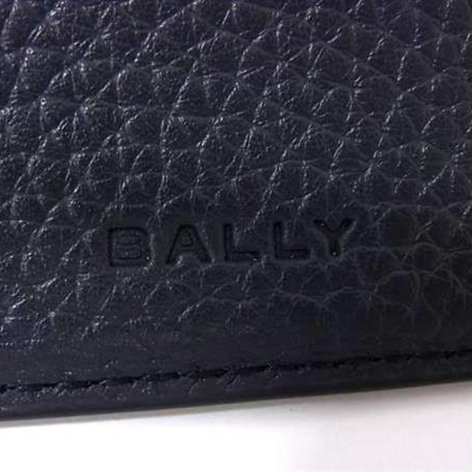 Bally Navy Leather Long Wallet (Bi-Fold) (Pre-Owned)