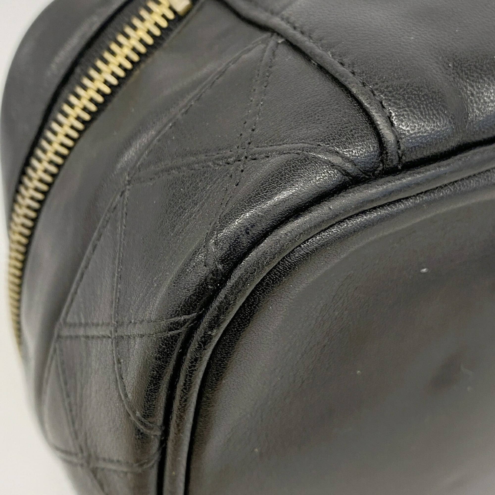 Chanel Black Leather Vanity Bag (Pre-Owned)