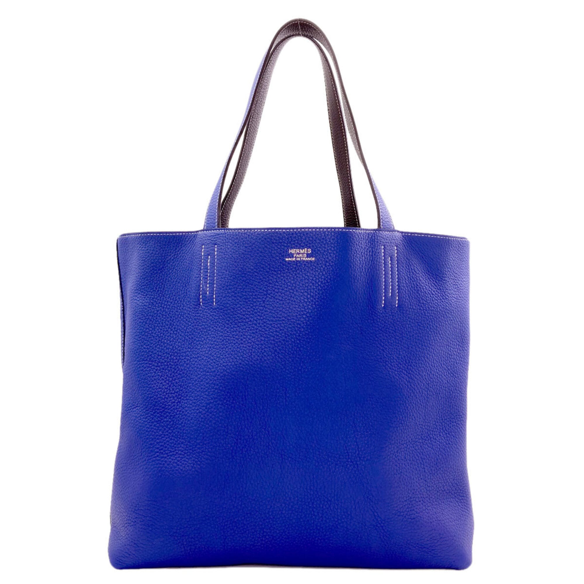Hermes Blue Gray Leather Tote Bag (Pre-Owned)