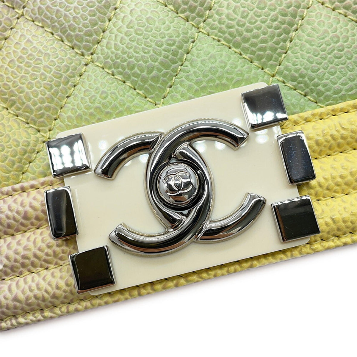 Chanel Matelasse Multi-Color Grained Calfskin Handbag Shoulder Bag (Pre-Owned)