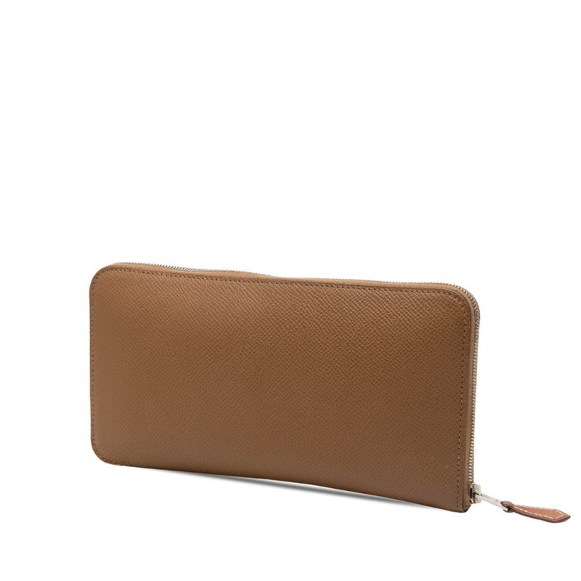 Hermes Brown Epsom Leather Long Wallet (Bi-Fold) (Pre-Owned)