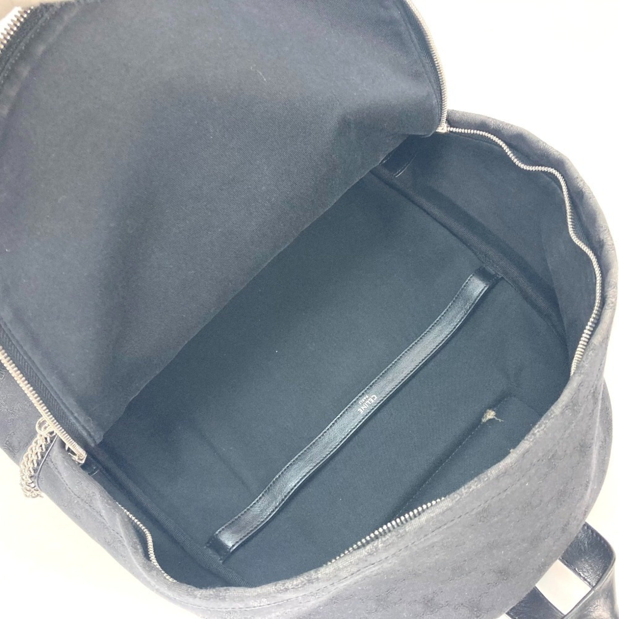 Celine Black Canvas Leather Backpack (Pre-Owned)
